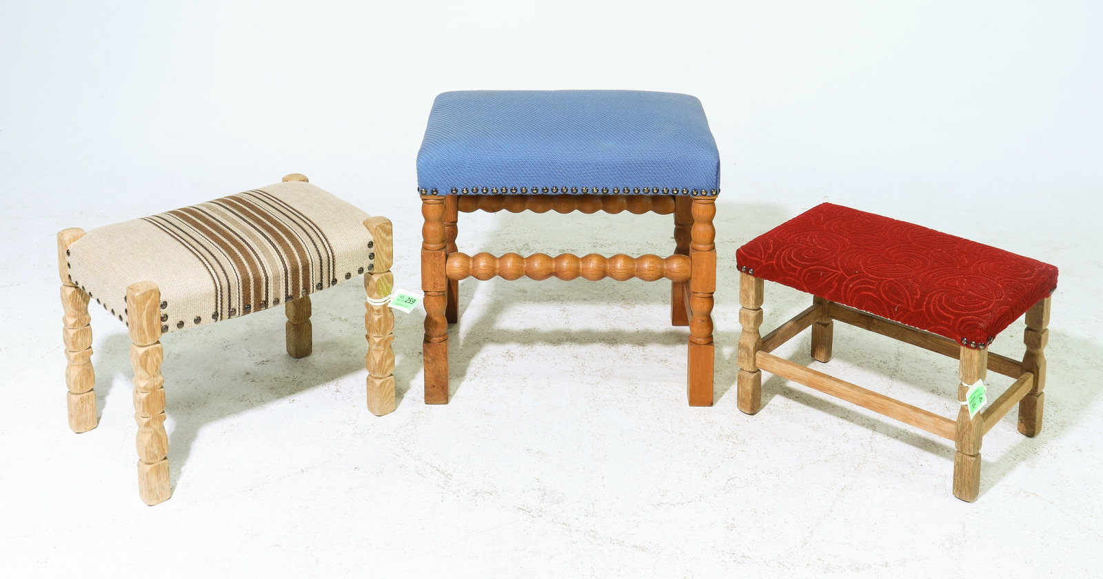 Three Assorted Danish Oak Stools (1 of 4)