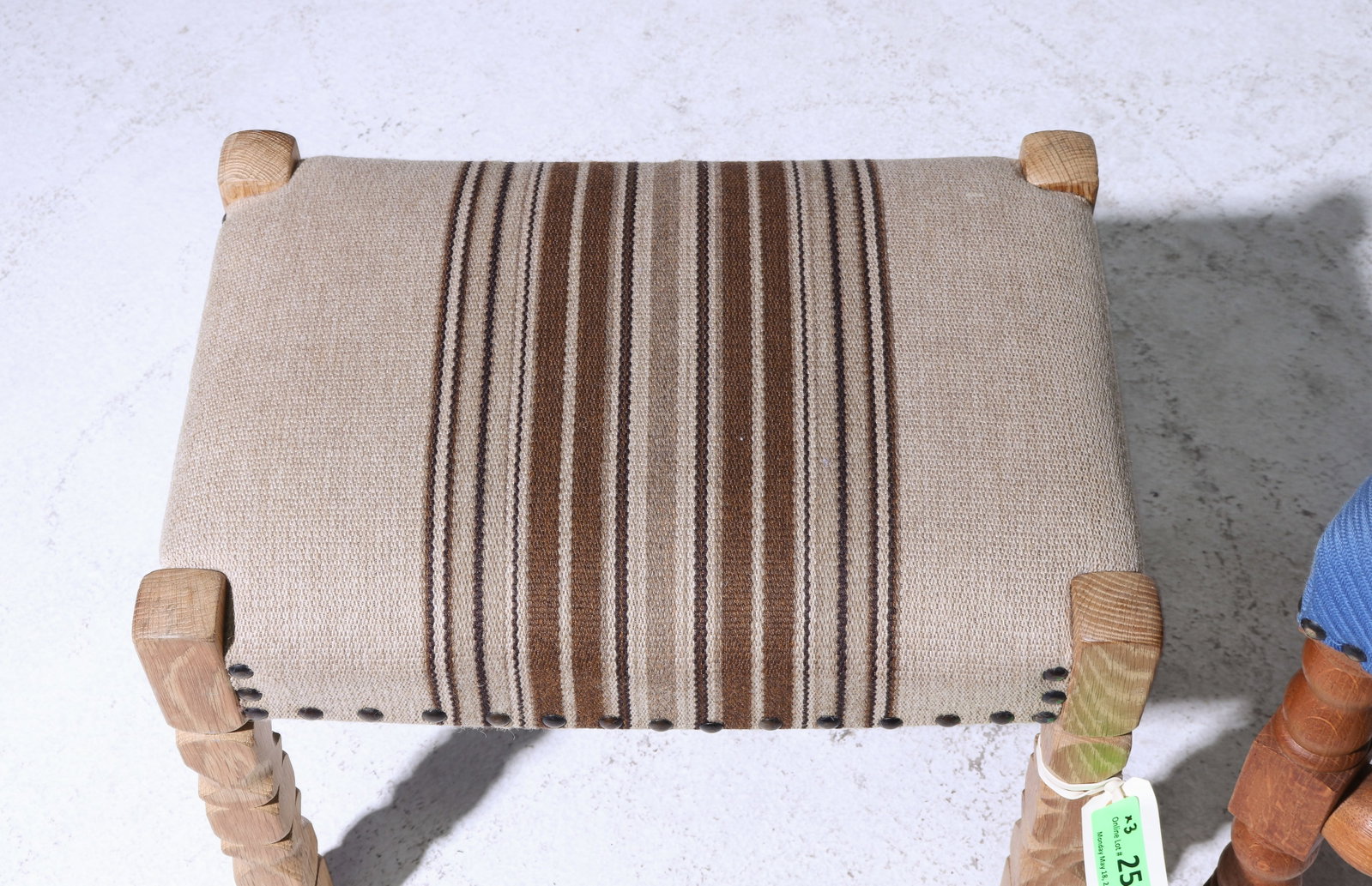 Three Assorted Danish Oak Stools - 3