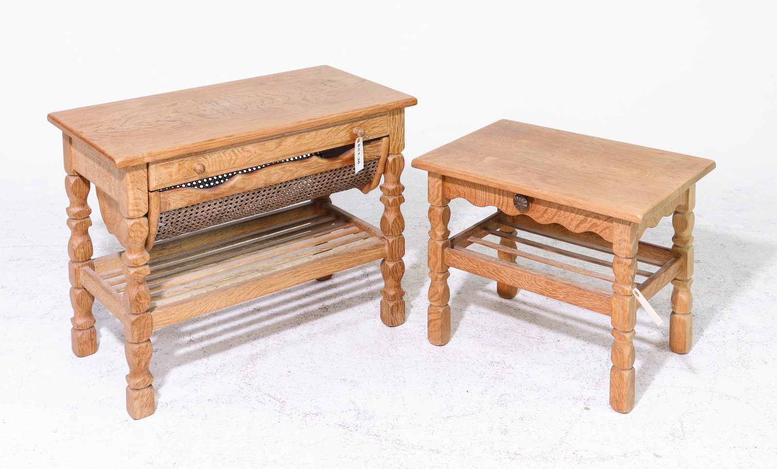 2pcs - Danish Oak Sewing Table & Side Table (1 of 4)
