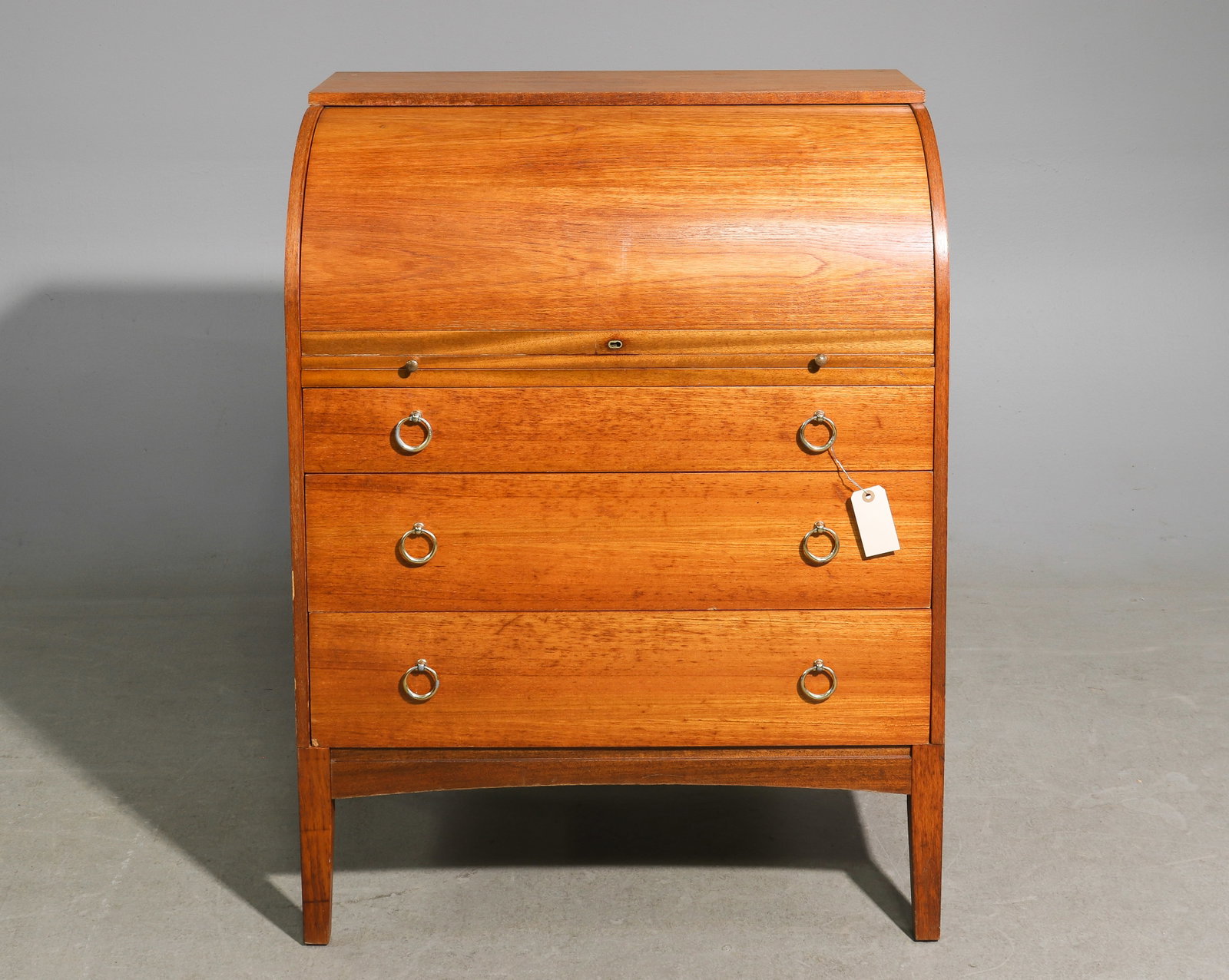 Mid Century Modern Cylinder Roll Top Desk (1 of 5)