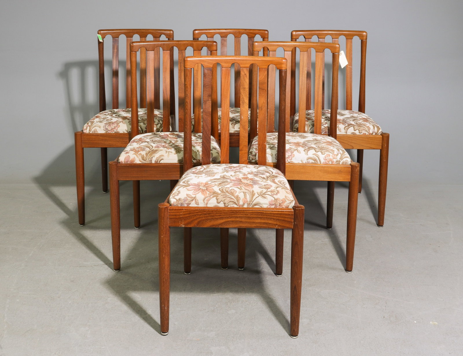 Mid Century Modern Set of 6 Dining Chairs: Danish Modern Style Set of 6 Dining Chairs - 35.5 in tall x 19 x 19 each with a seat height of 19 inches