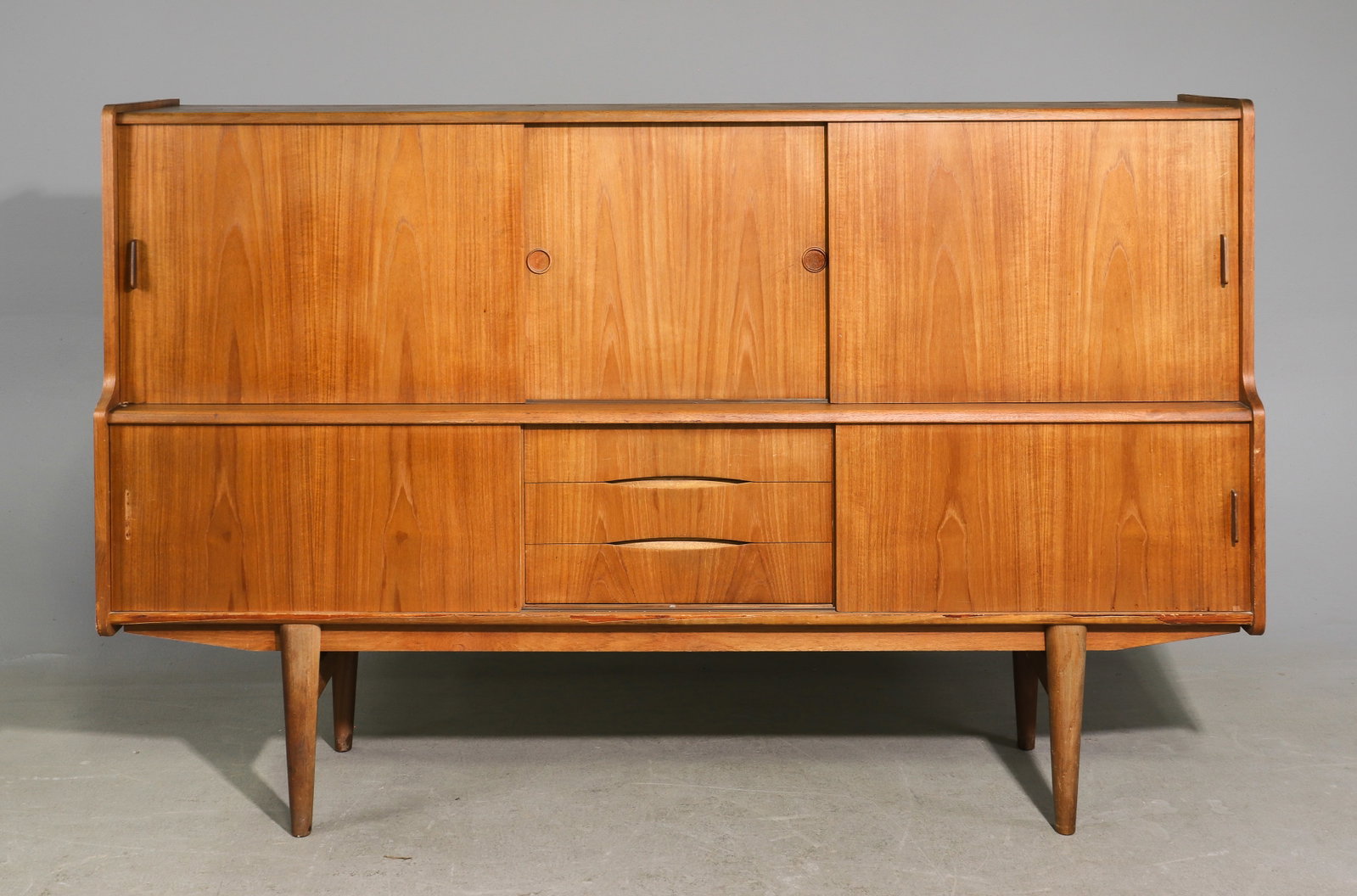 Danish Modern Sliding Door Cocktail Cabinet (1 of 9)