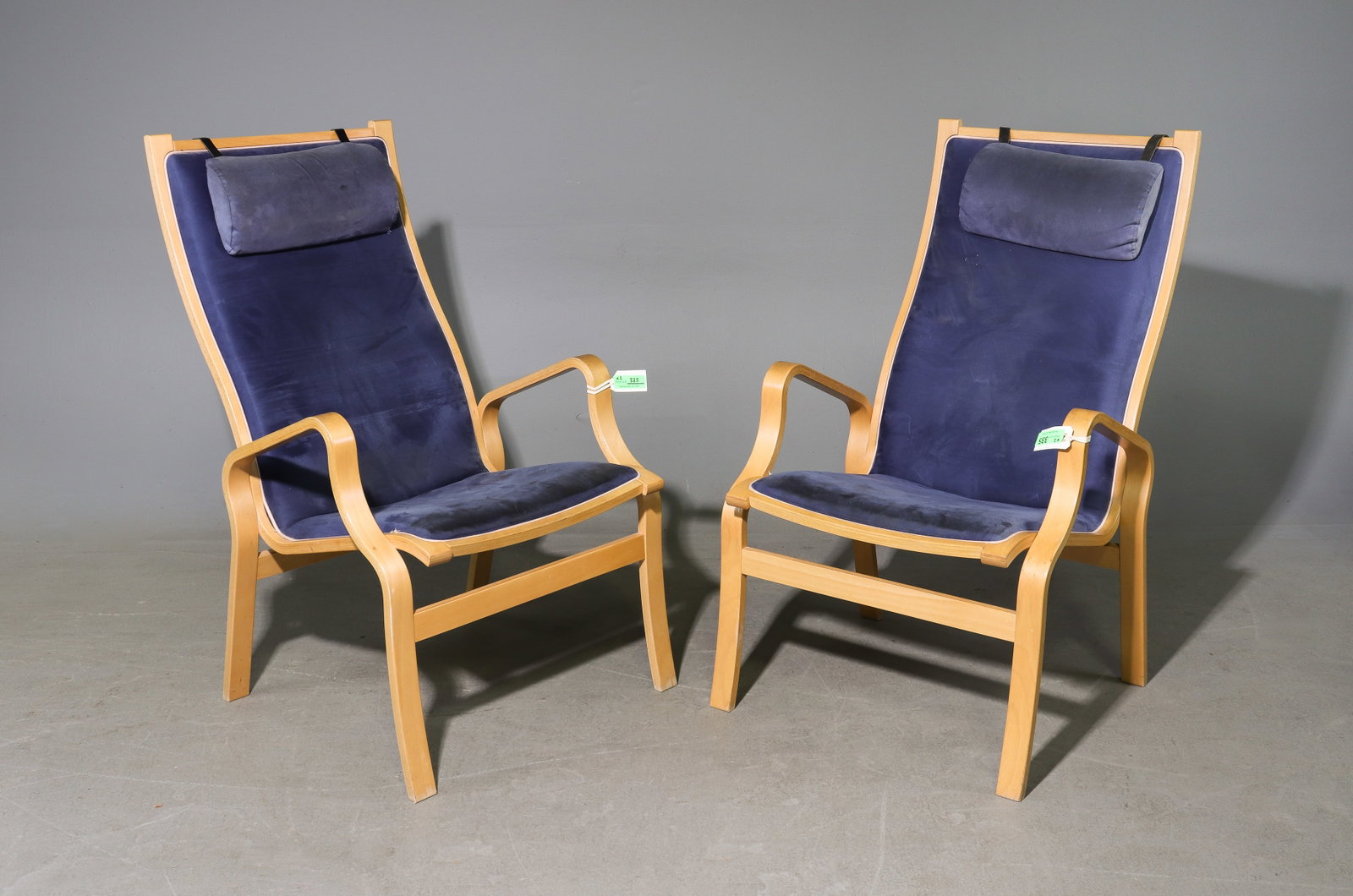 Danish Modern Pair of Upholstered Arm Chairs (1 of 4)