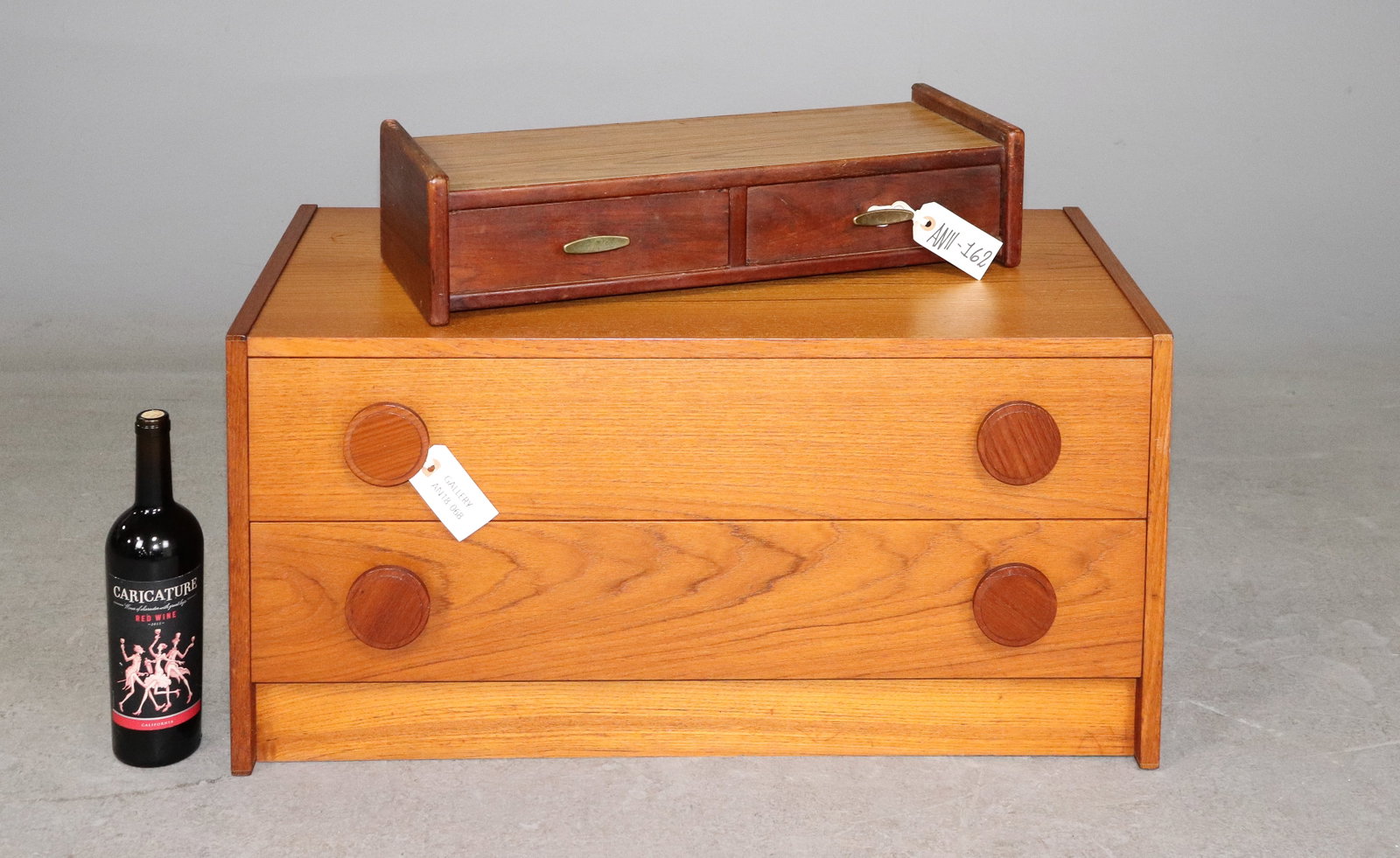 Mid Century Modern 2 Drawers Chest & Shelf With Drawers (1 of 6)