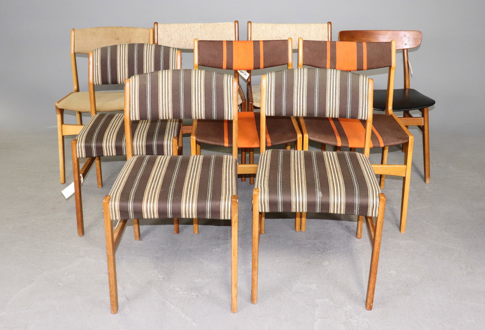 9 Assorted Upholstered Dining Chairs (1 of 5)