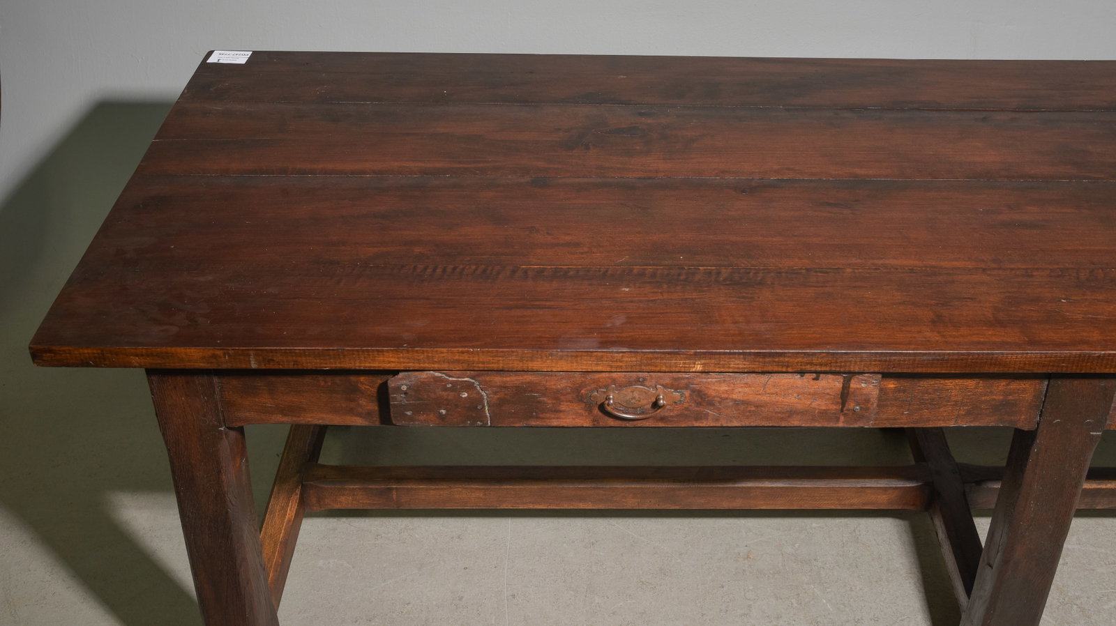 French Rustic Dark Oak Work / Farmhouse Table - 2