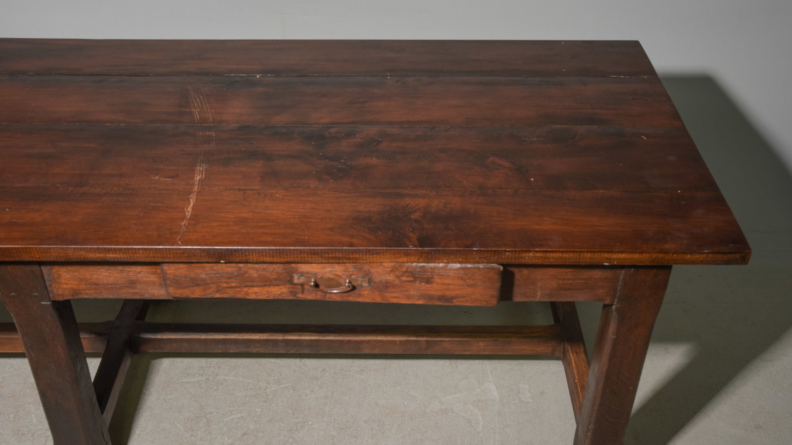 French Rustic Dark Oak Work / Farmhouse Table - 3
