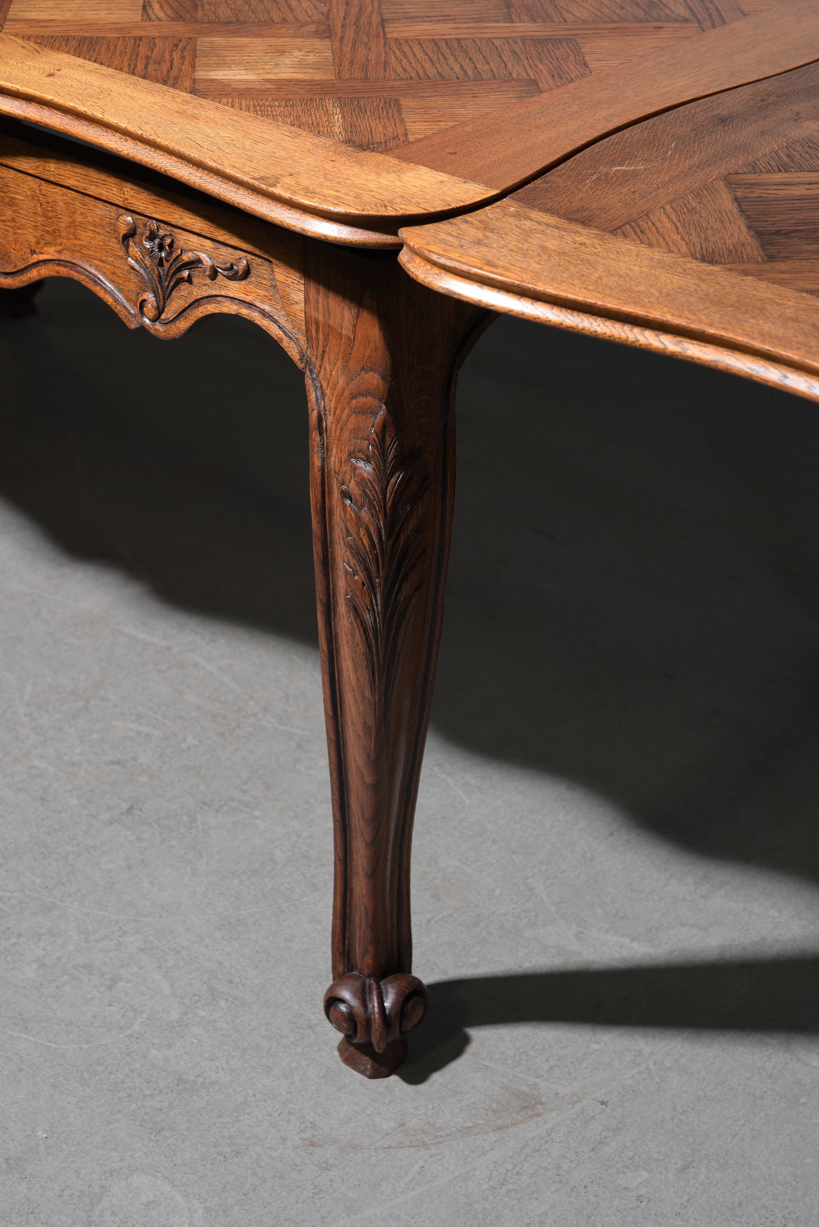 Louis XV Style Walnut Draw Leaf Table - 4