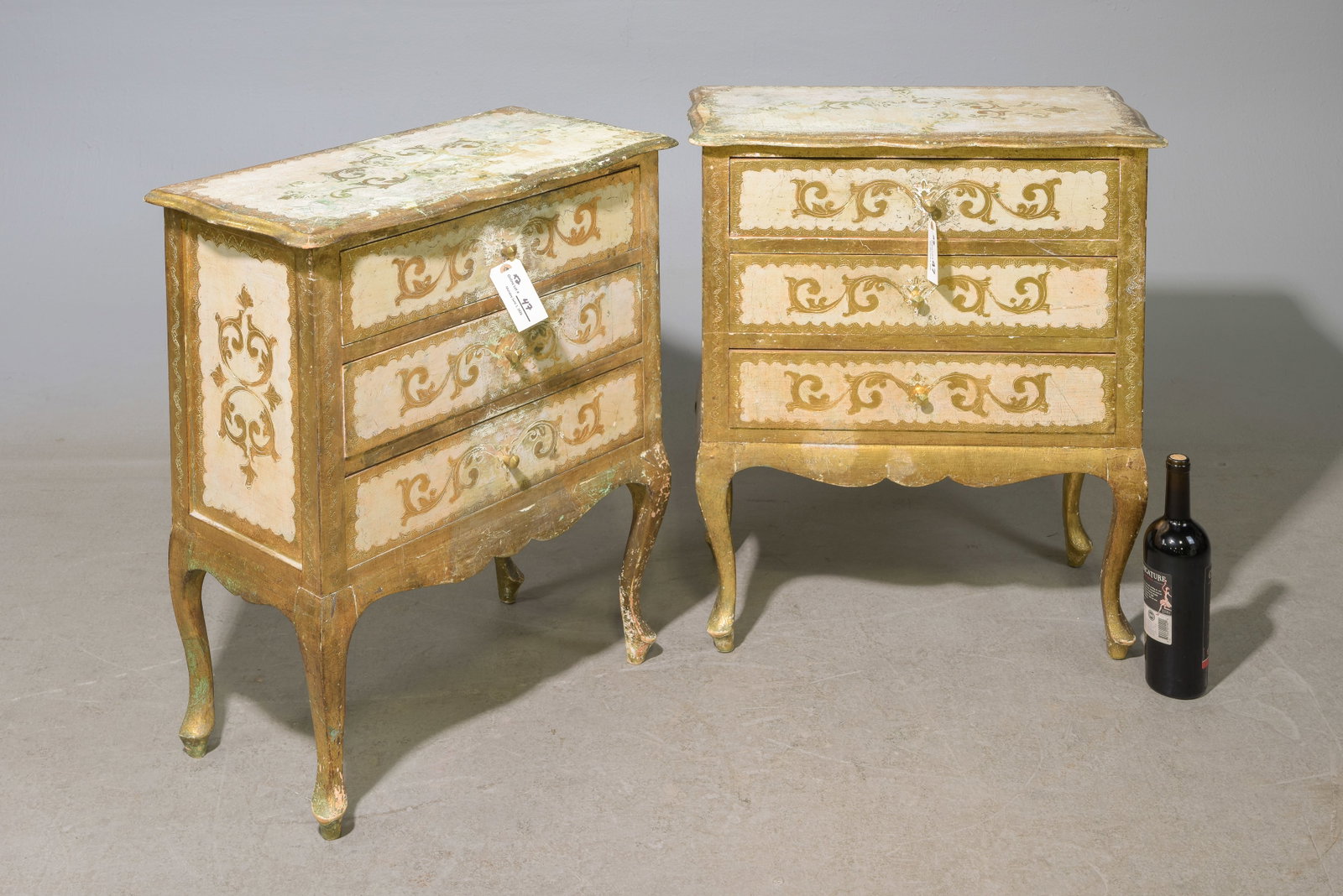 2 Florentine Three Drawer Chests / Bedsides (1 of 4)