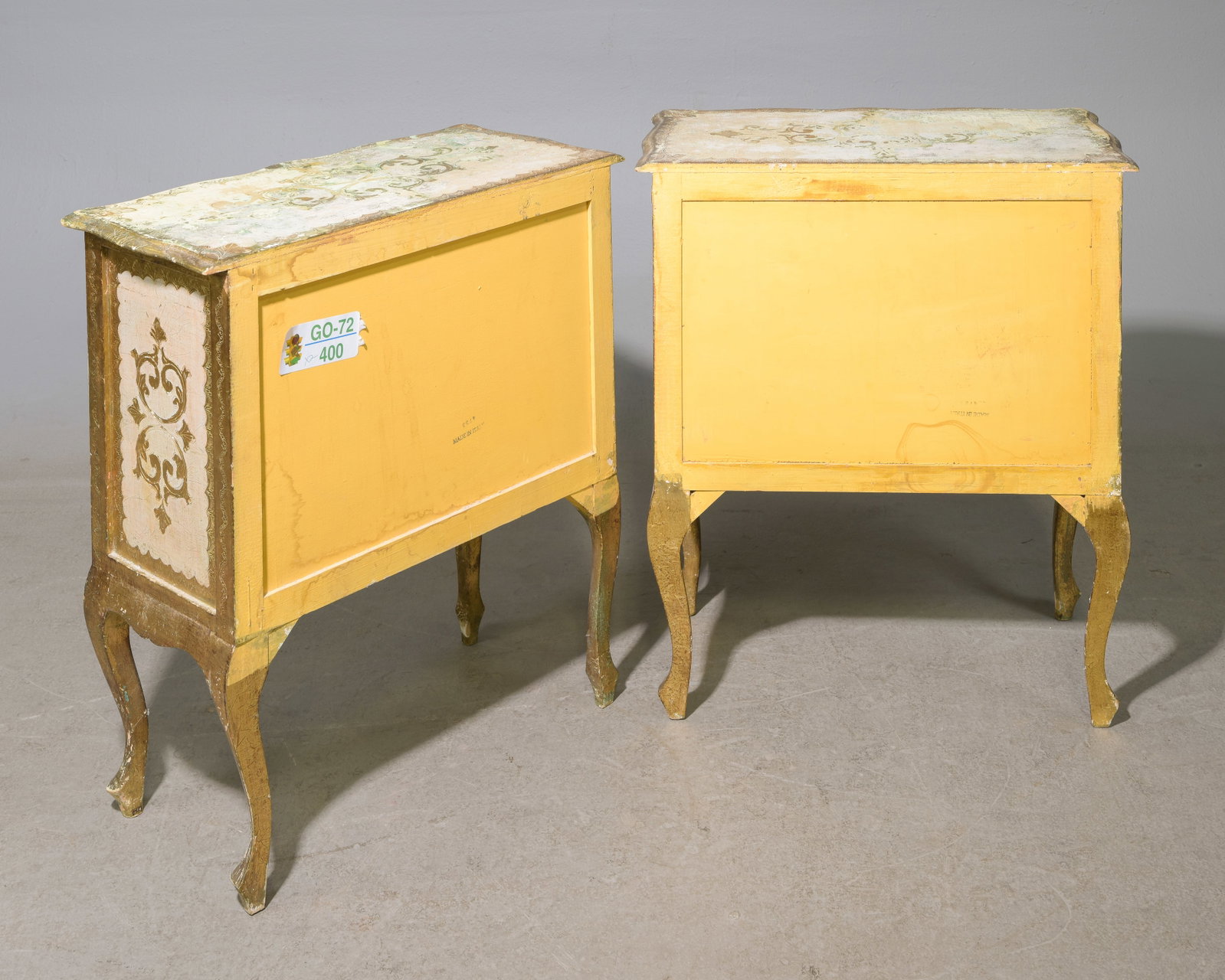 2 Florentine Three Drawer Chests / Bedsides - 4