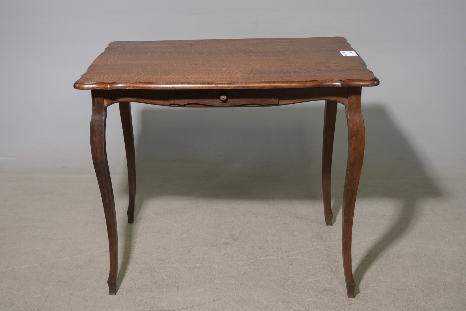 Louis XV Style Oak Writing Table with Drawer #2: French Louis XV Style Oak Writing Table with Drawer - 30 in tall x 35 x 24, Floor to apron is 25 inches and the space between the legs is 29 inches