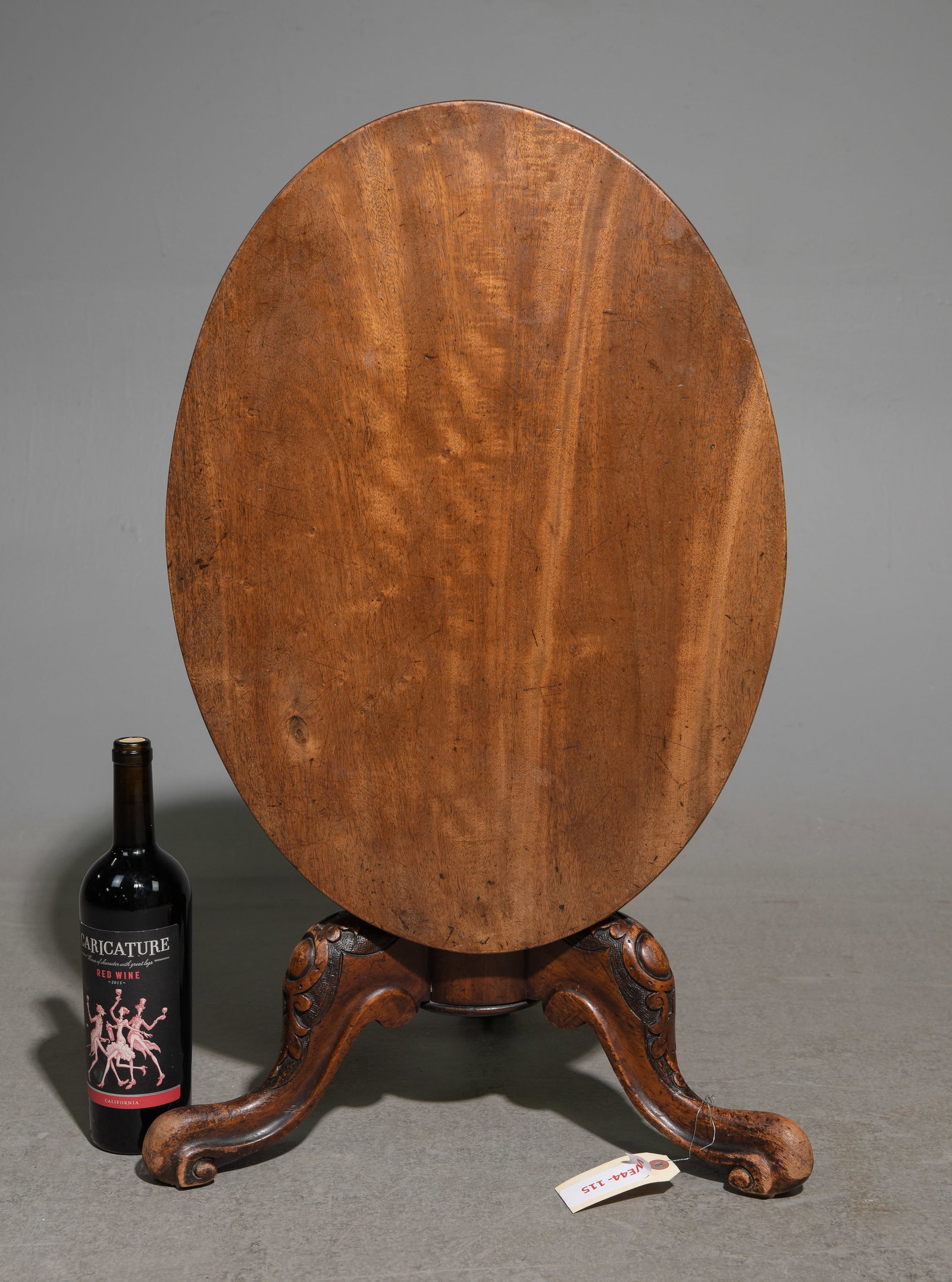 English Salesman Sample Mahogany Tilt Top Table (1 of 4)