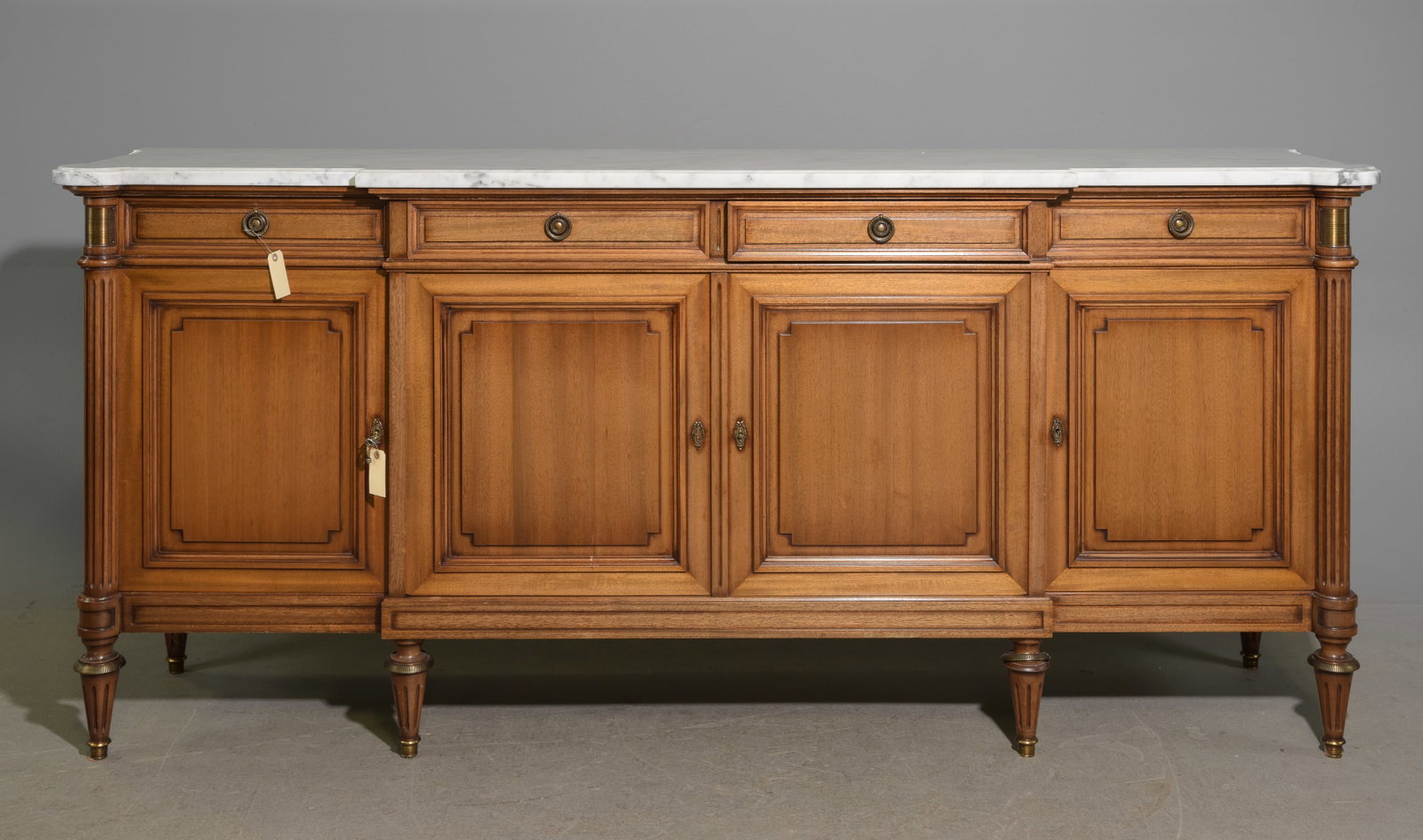 Louis XVI Style White Marble Top Sideboard #1 (1 of 7)