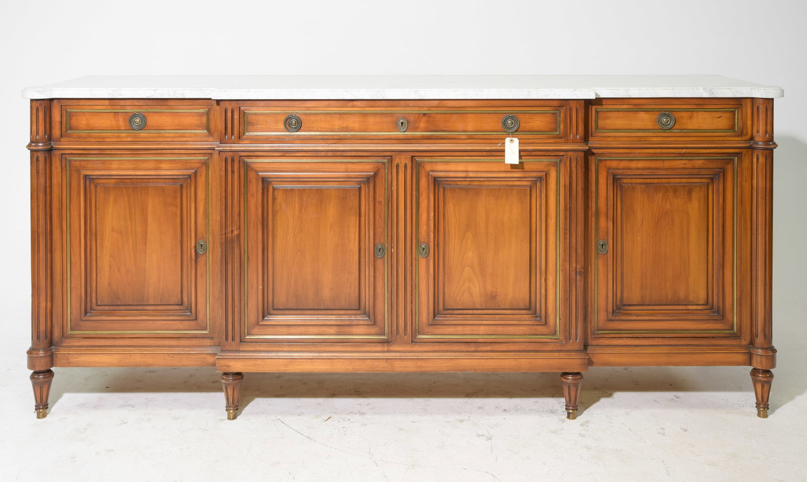 Louis XVI Style White Marble Top Sideboard #2 (1 of 7)