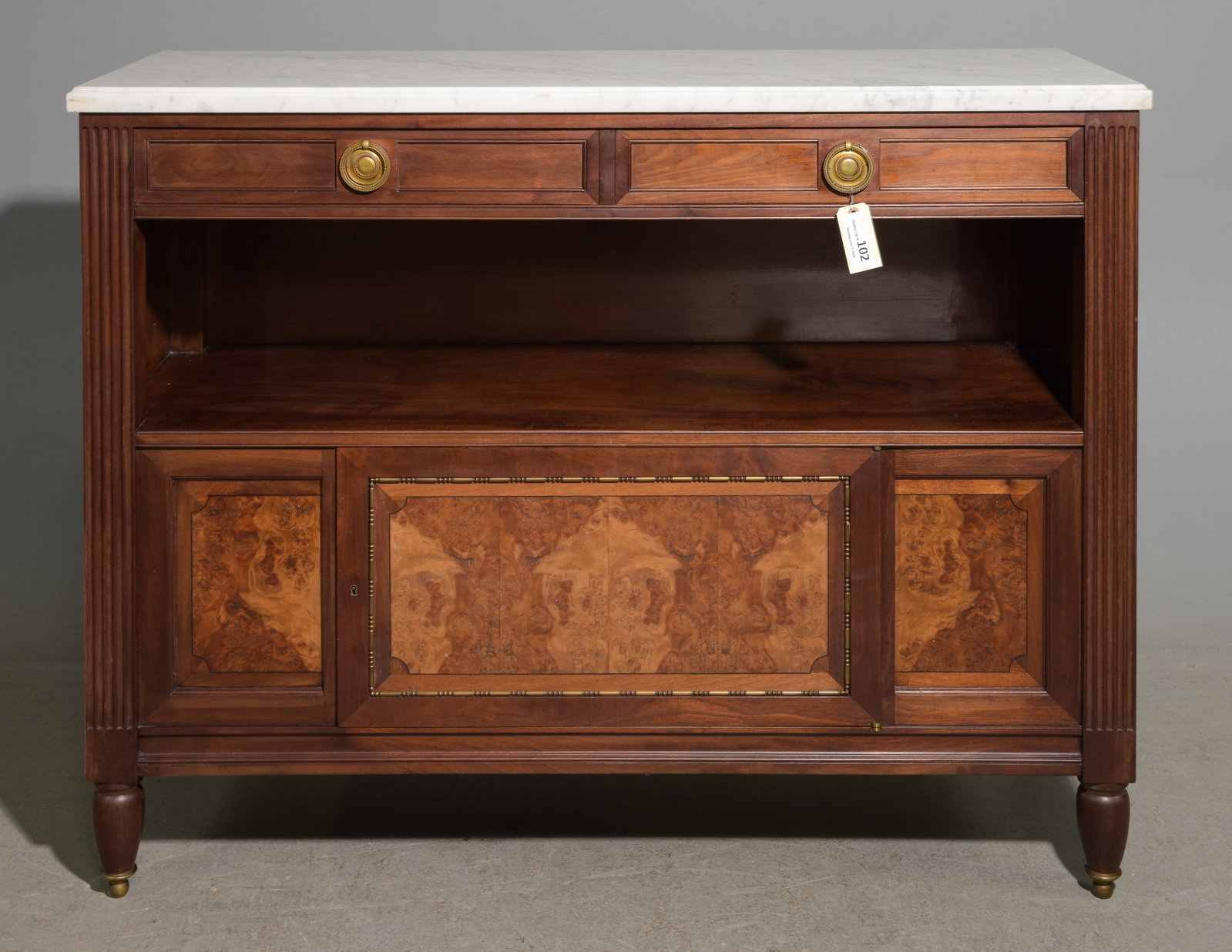 Louis XVI Style White Marble Top Buffet / Server (1 of 7)