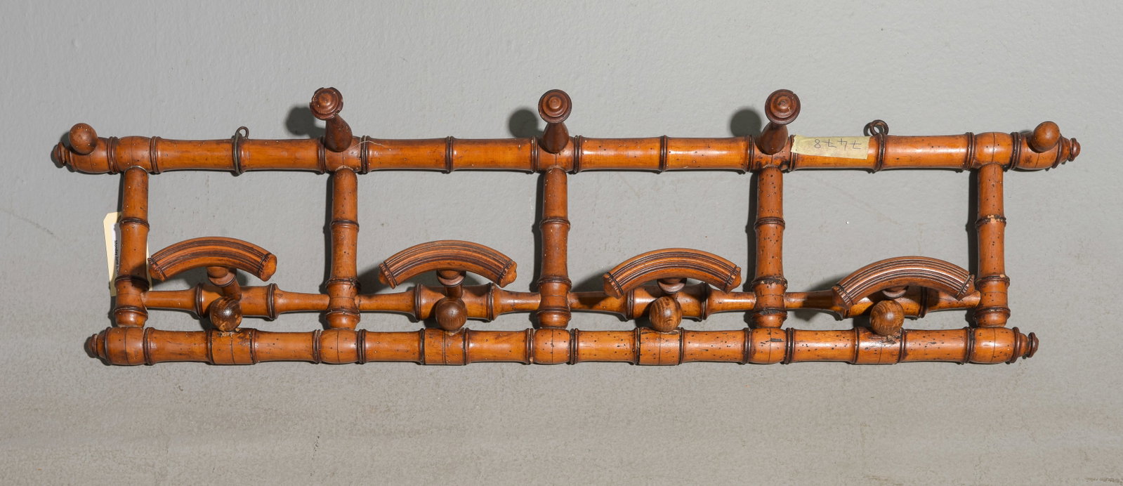French Faux Bamboo Beech Wood Coat Rack (1 of 4)