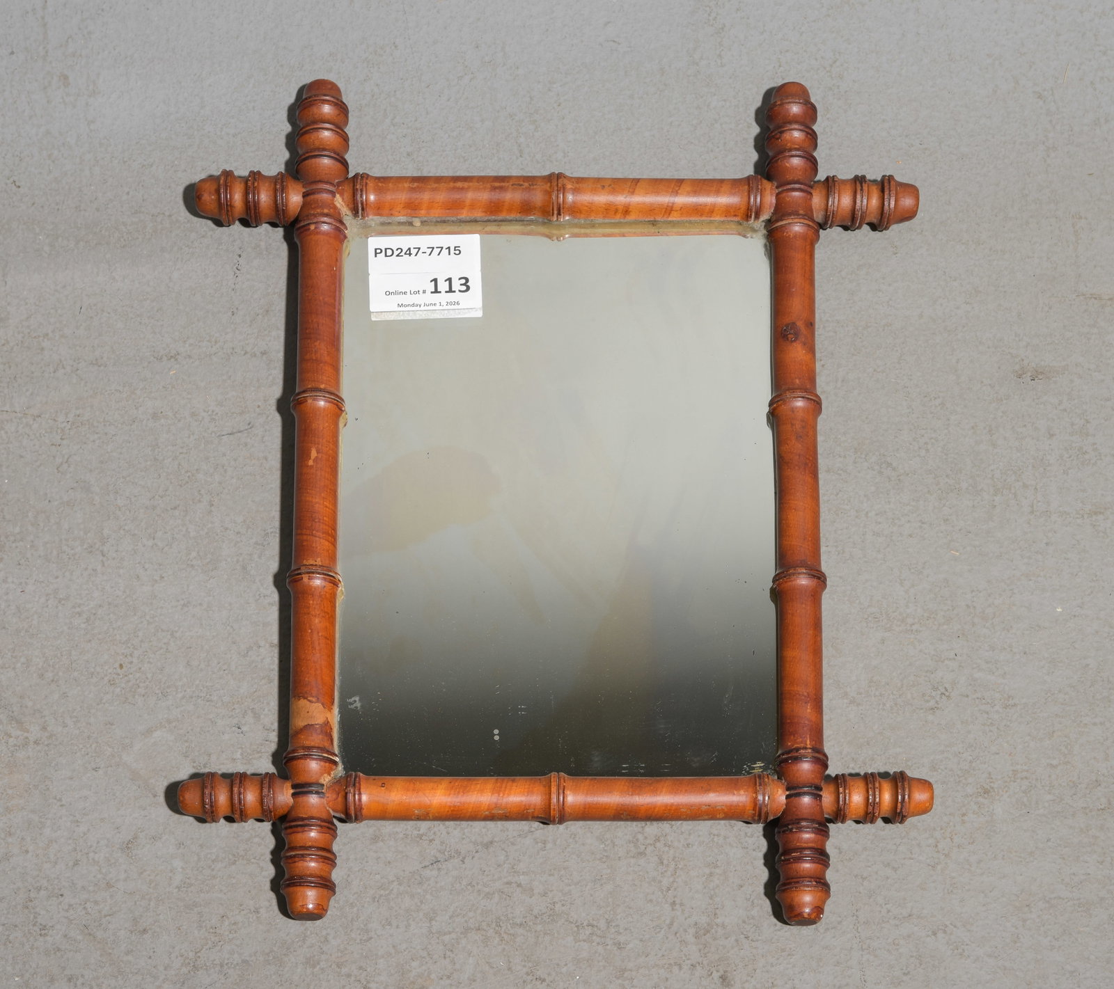 French Faux Bamboo Framed Mirror #1 (1 of 3)