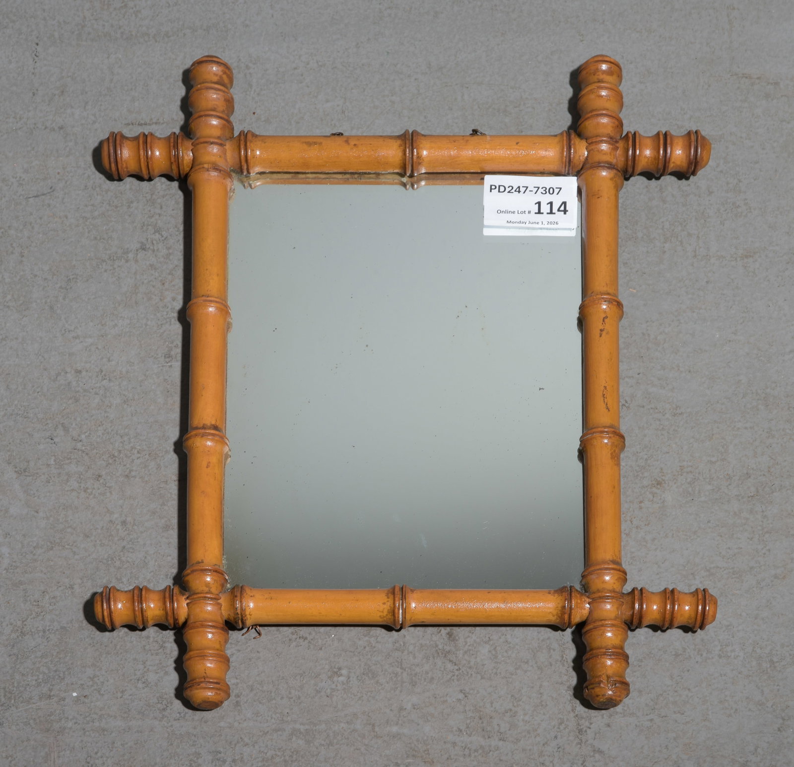 French Faux Bamboo Framed Mirror #2 (1 of 3)