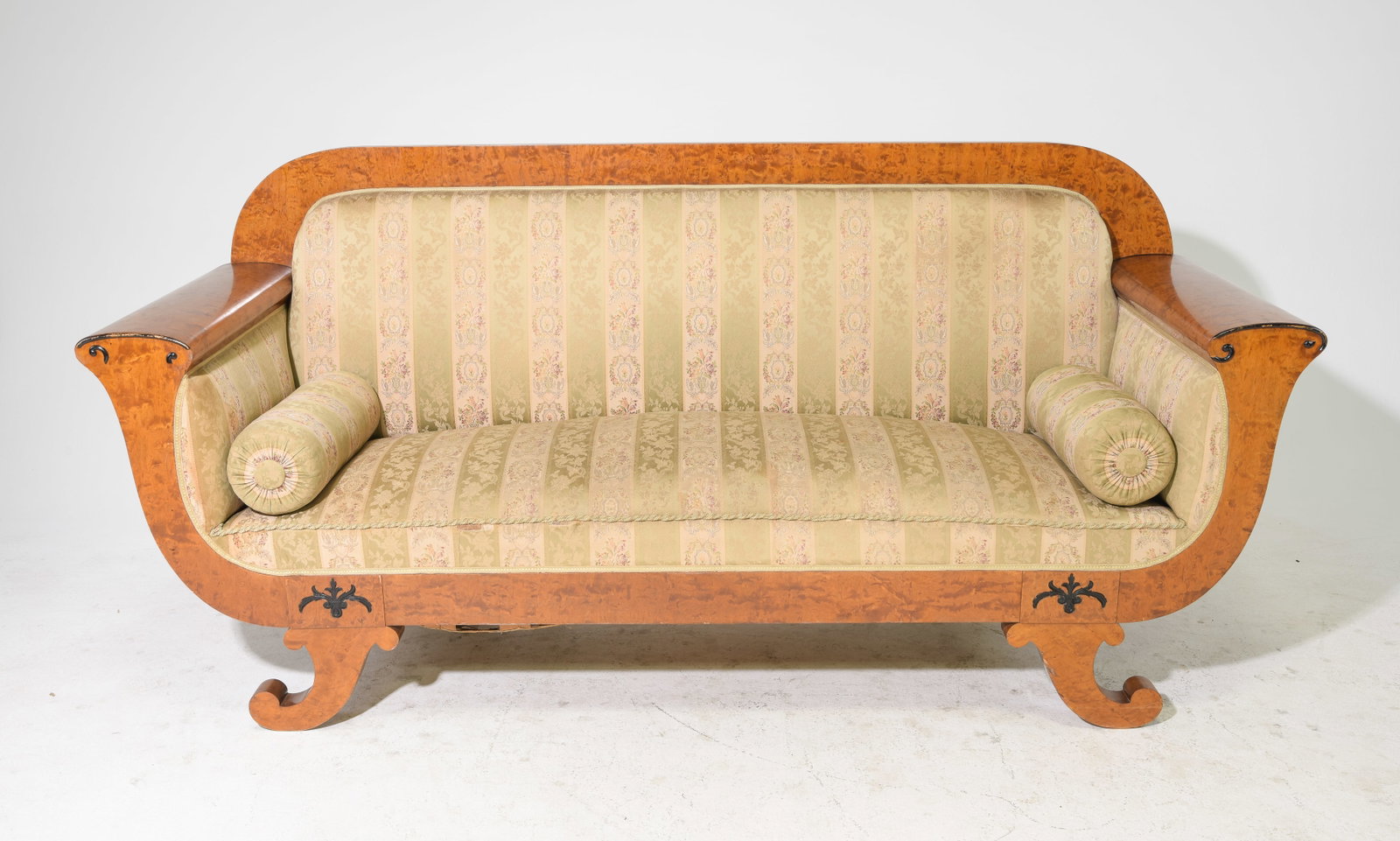 Antique Biedermeier Style Burled Wood Sofa (1 of 5)