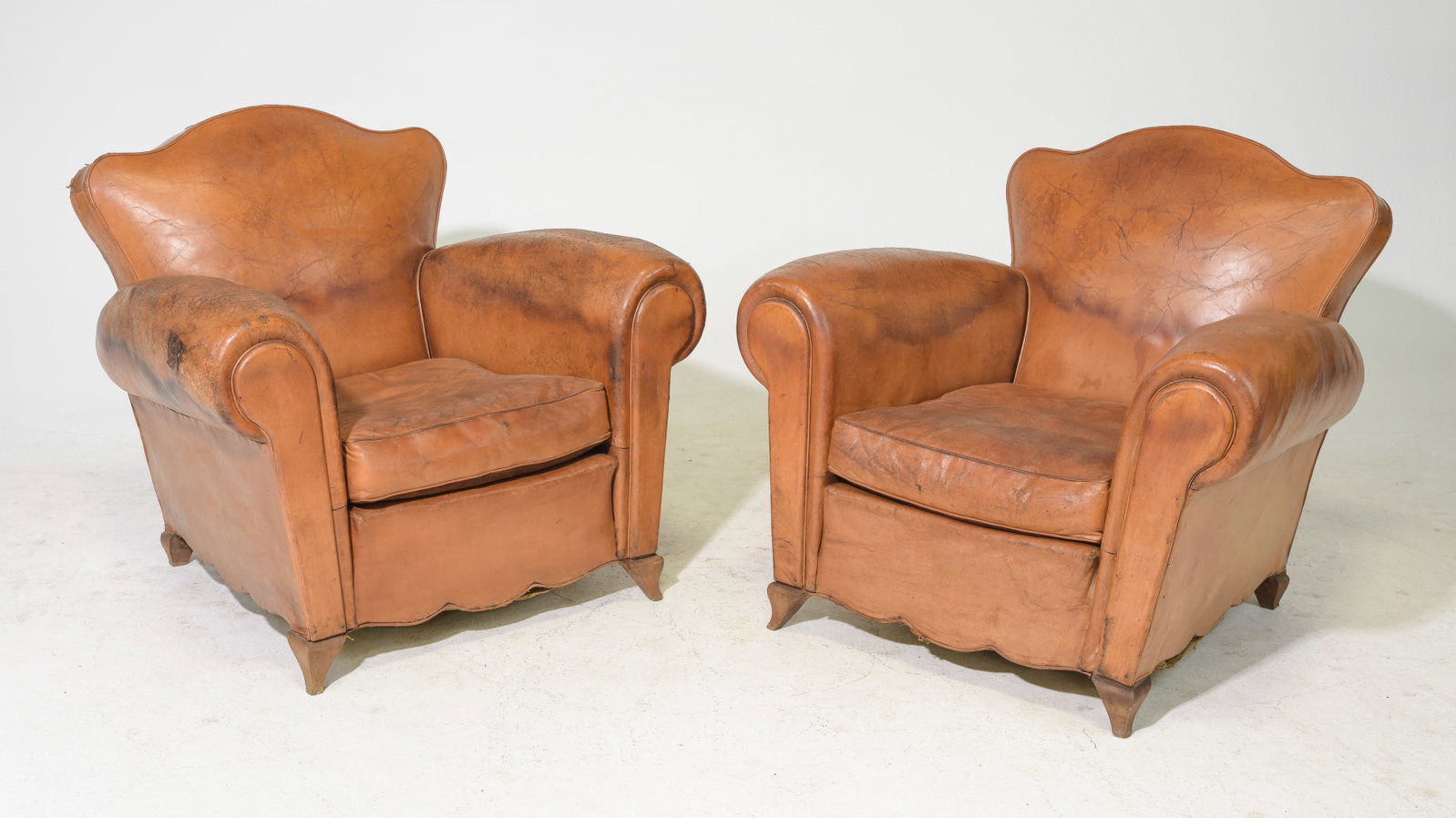 French Pair of Leather Club Chairs (1 of 6)