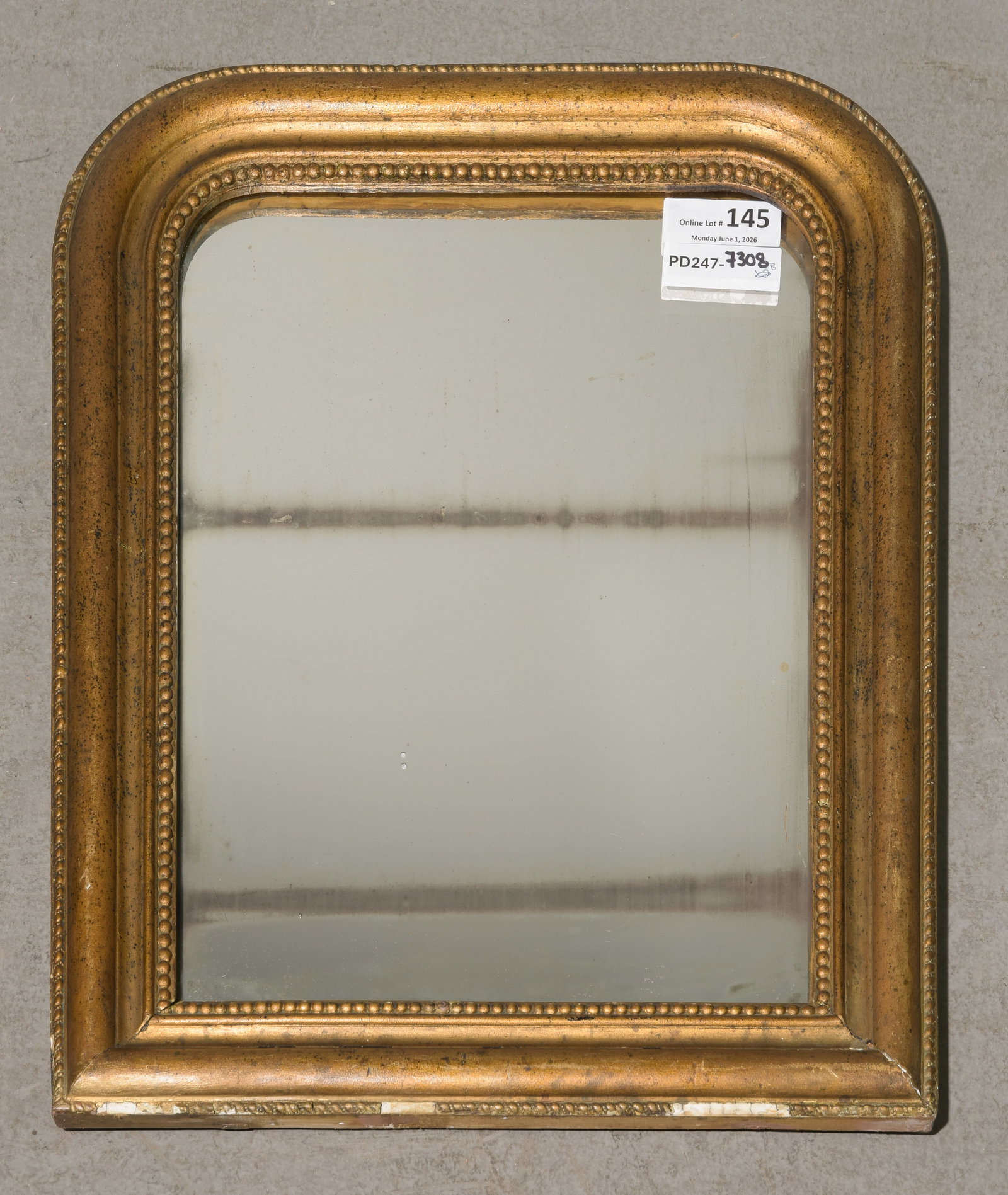 Louis Philippe Style Small Gold Framed Mirror (1 of 4)