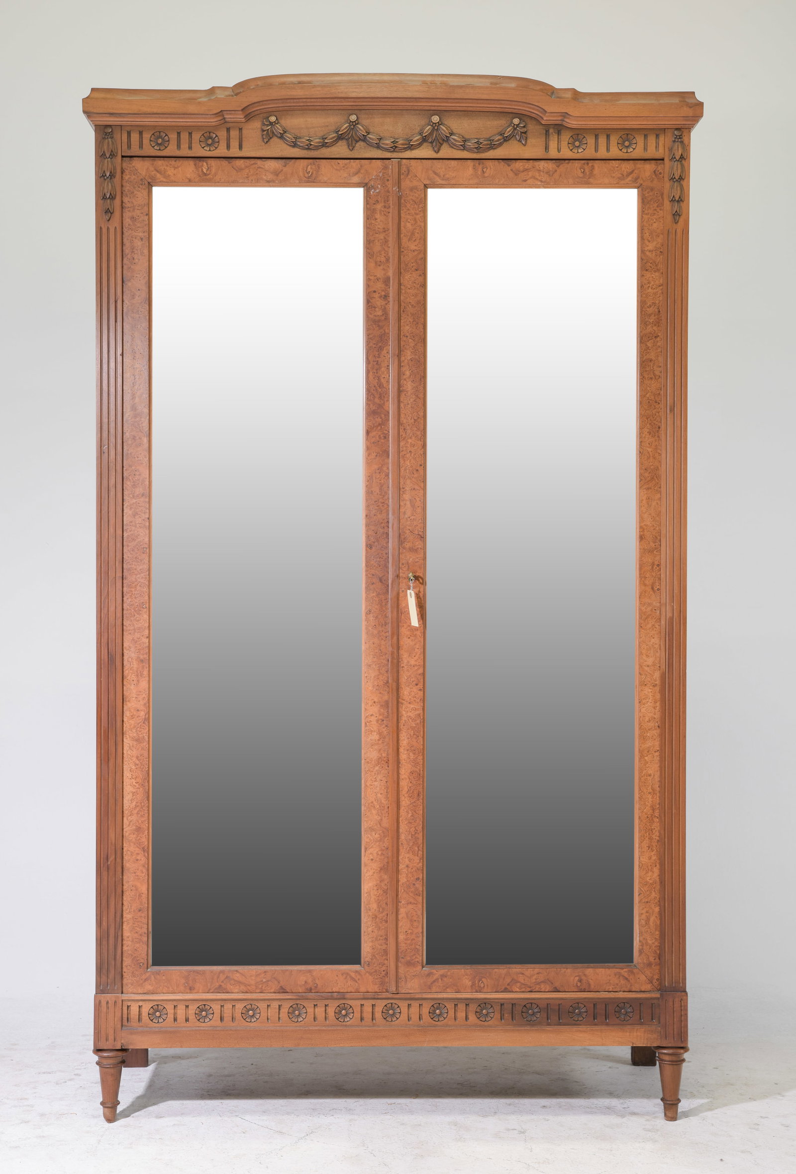 Louis XVI Style Double Mirror Door Armoire (1 of 3)
