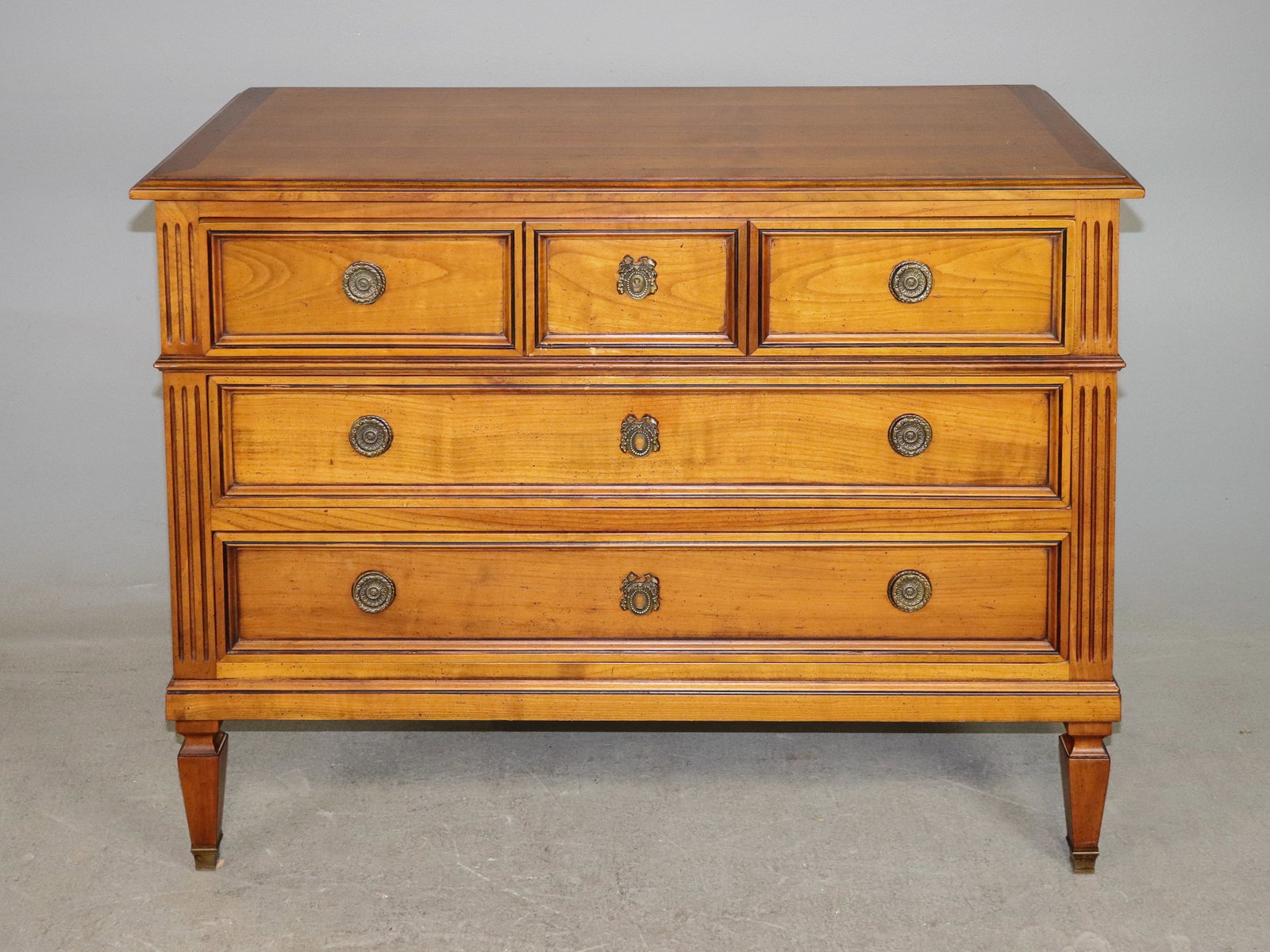 Louis XVI Style Cherry 3 Drawers Chest (1 of 6)