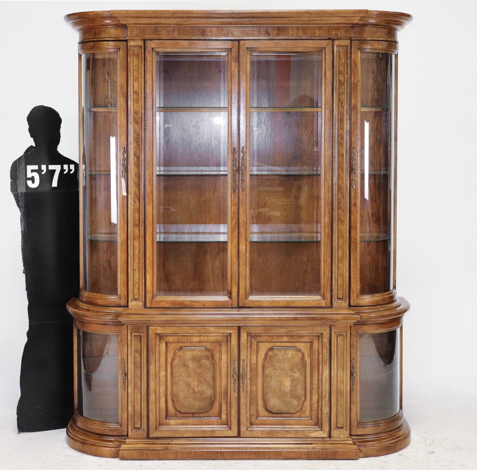 Bernhart Hibriten China Cabinet: Bernhart Hibriten China Cabinet - 83 in tall x 69 x 18