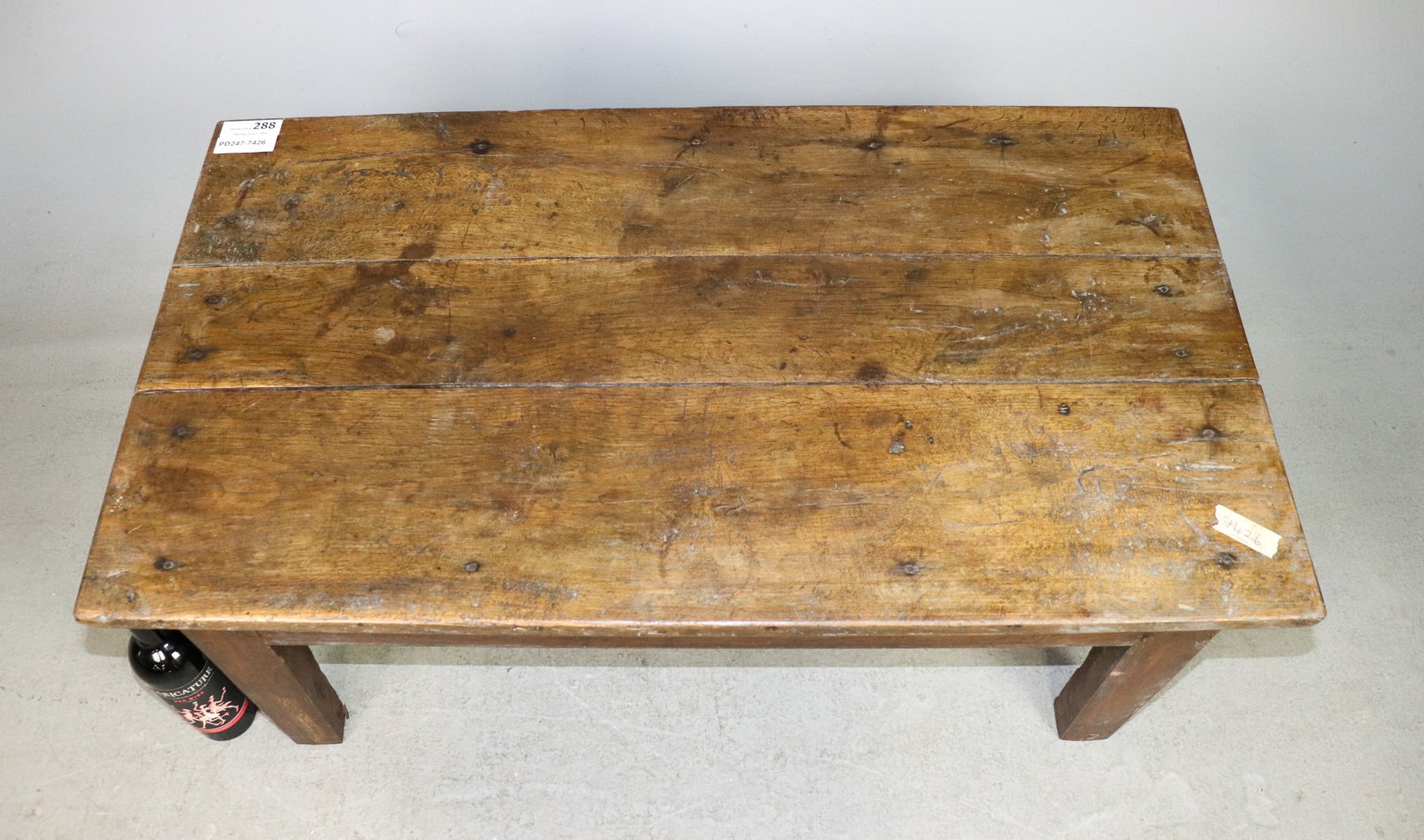 Rustic Oak Farmhouse Style Coffee Table - 2