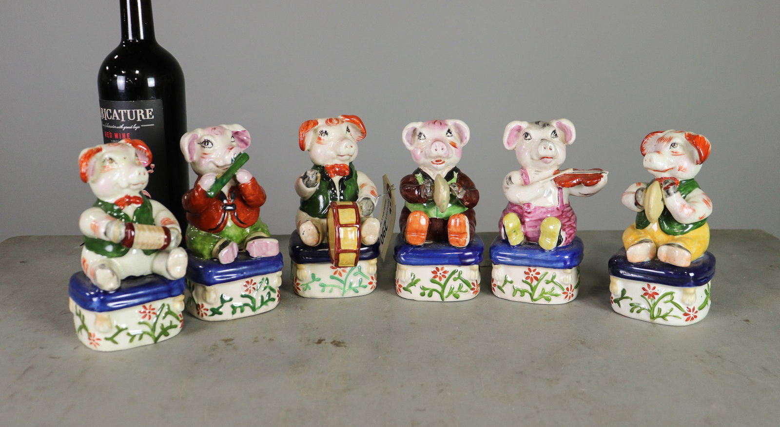 6 Musical Porcelain Pig Figures (1 of 7)