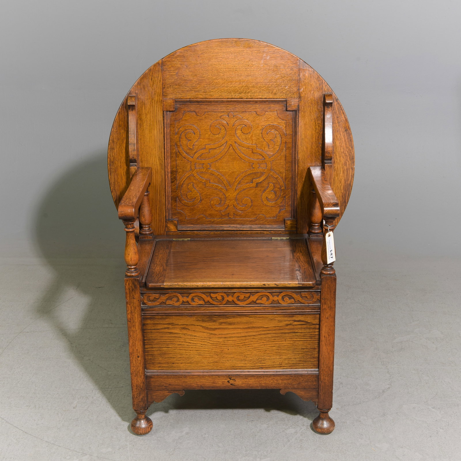 British Oak Monks Arm Chair / Table (1 of 5)