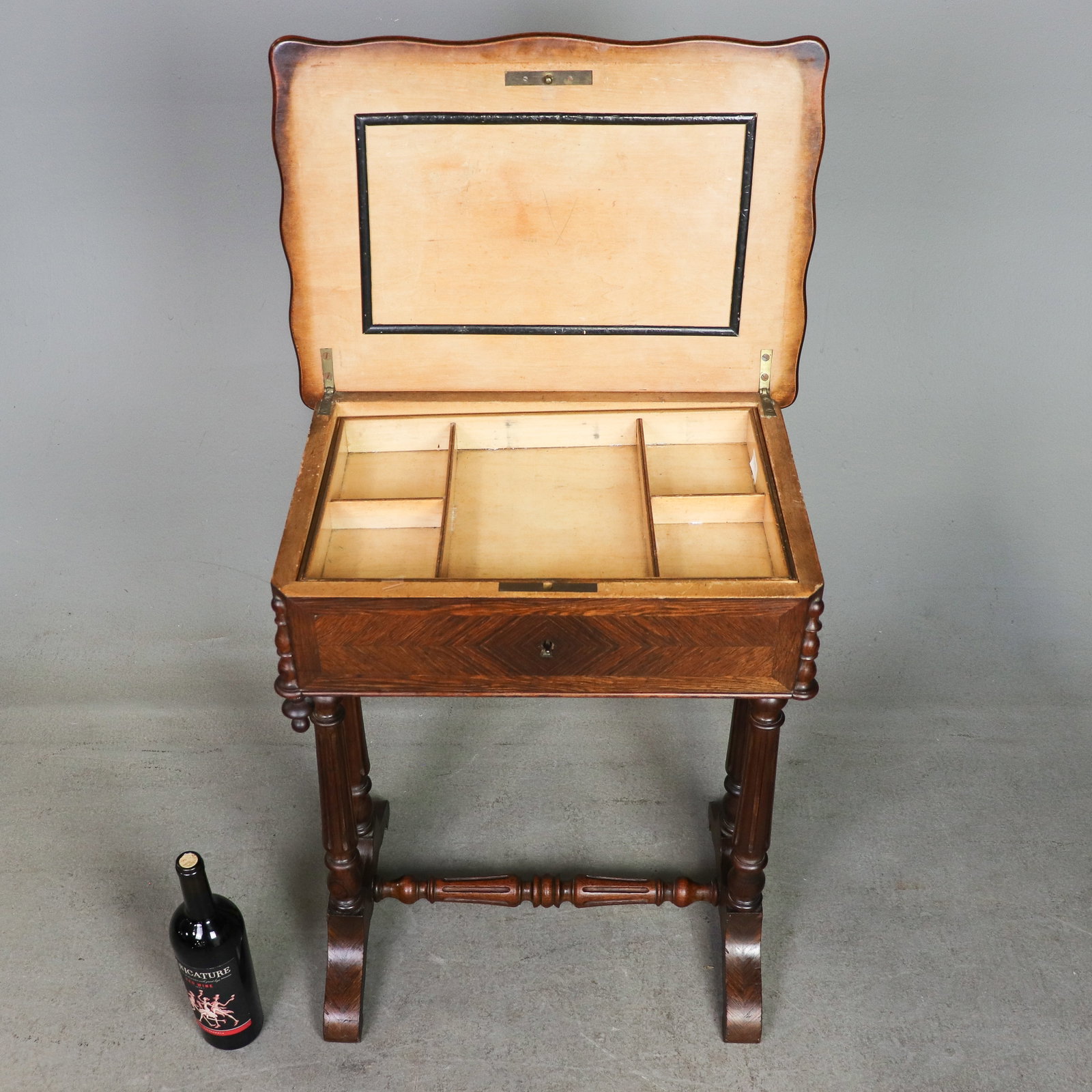 Louis Philippe Style Walnut Sewing Table - 2