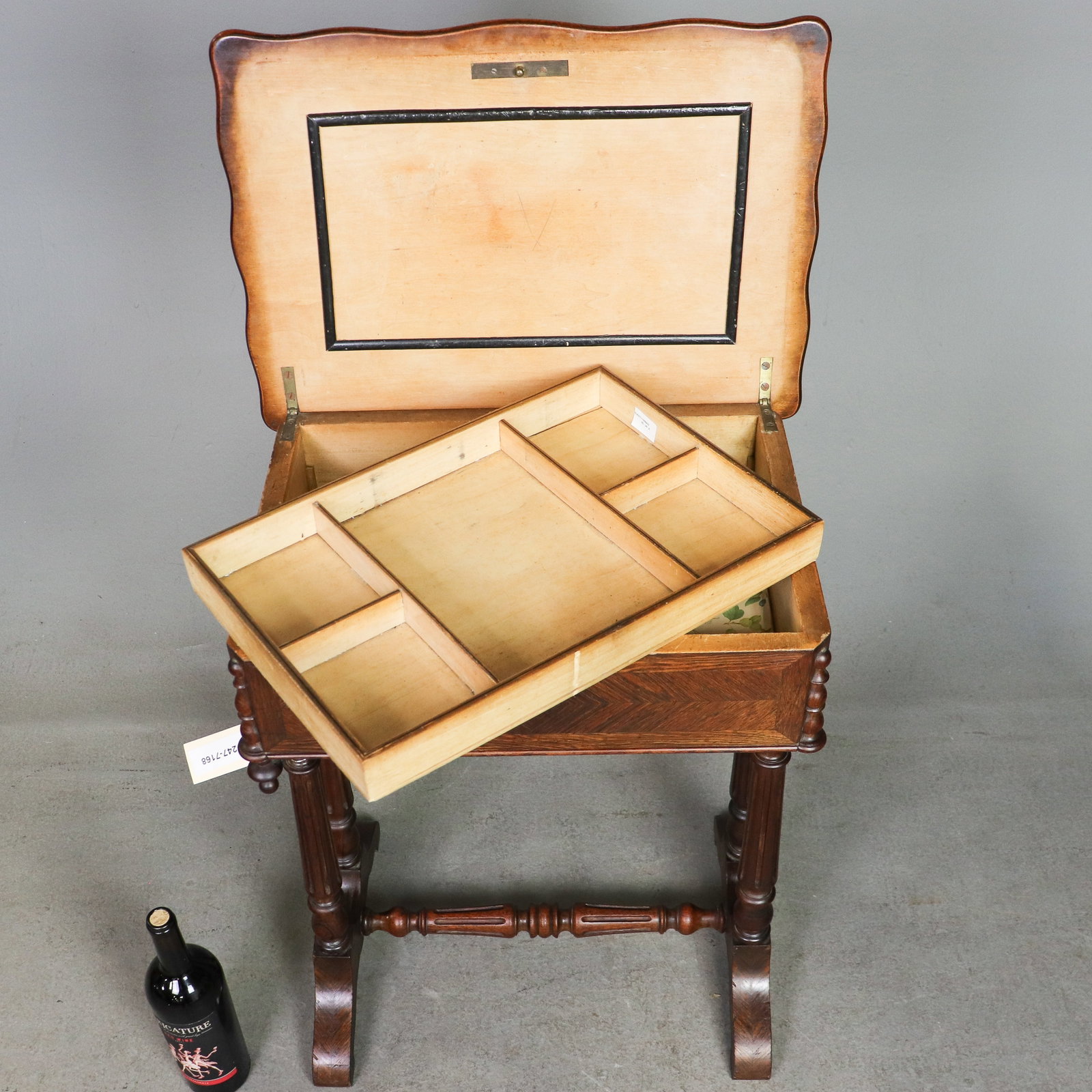 Louis Philippe Style Walnut Sewing Table - 3