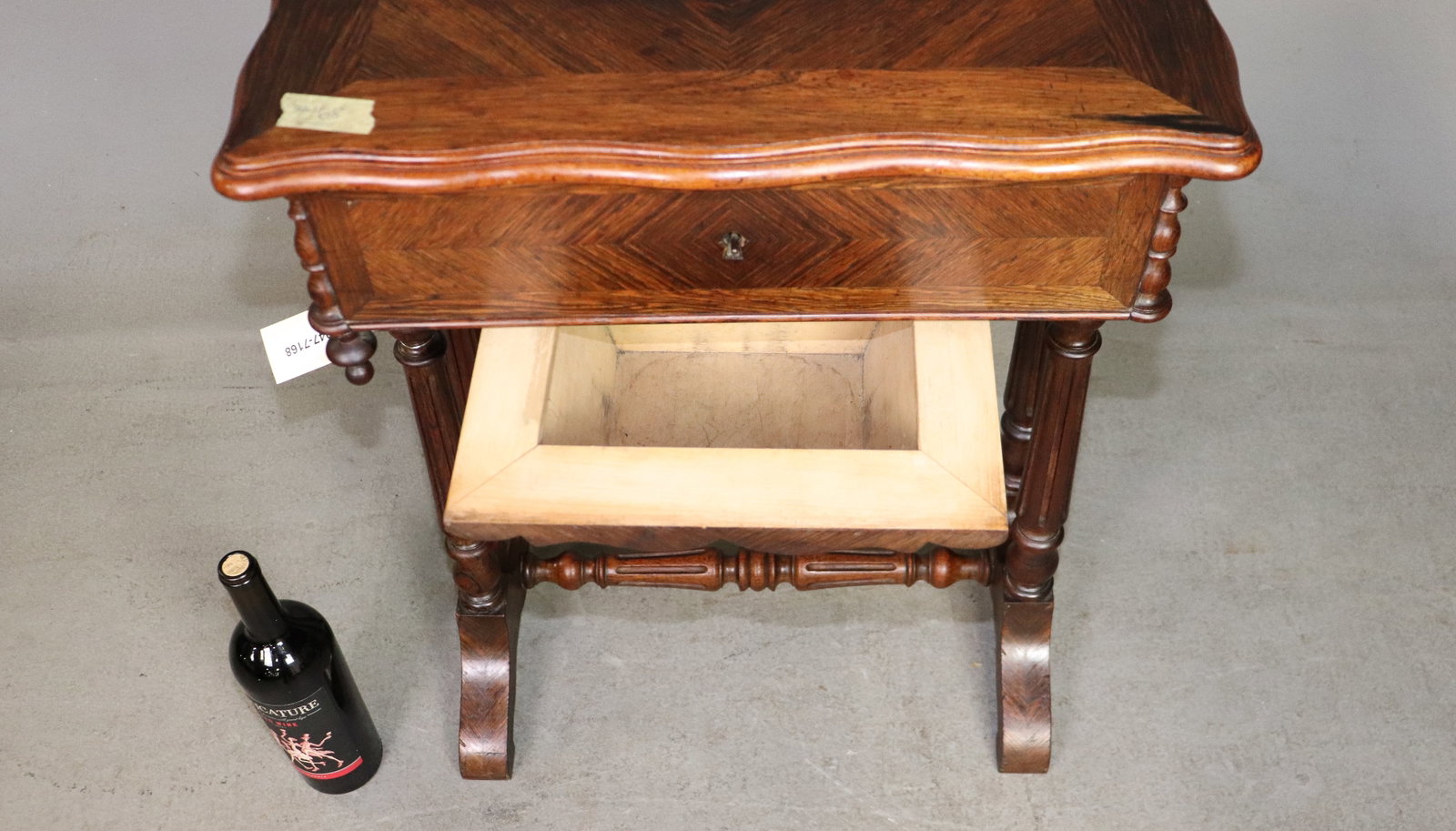 Louis Philippe Style Walnut Sewing Table - 4