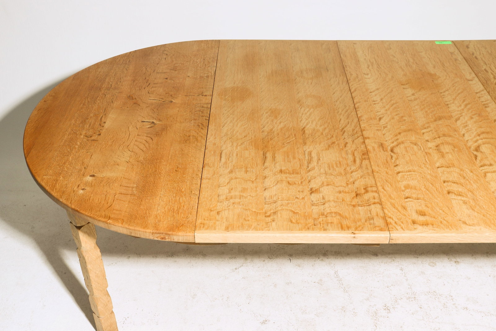 Danish Oak Round Table with Three Insertable Leaves - 3