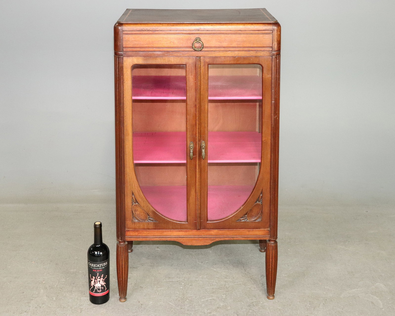 Small French Mahogany 2 Door Cabinet / Vitrine (1 of 4)