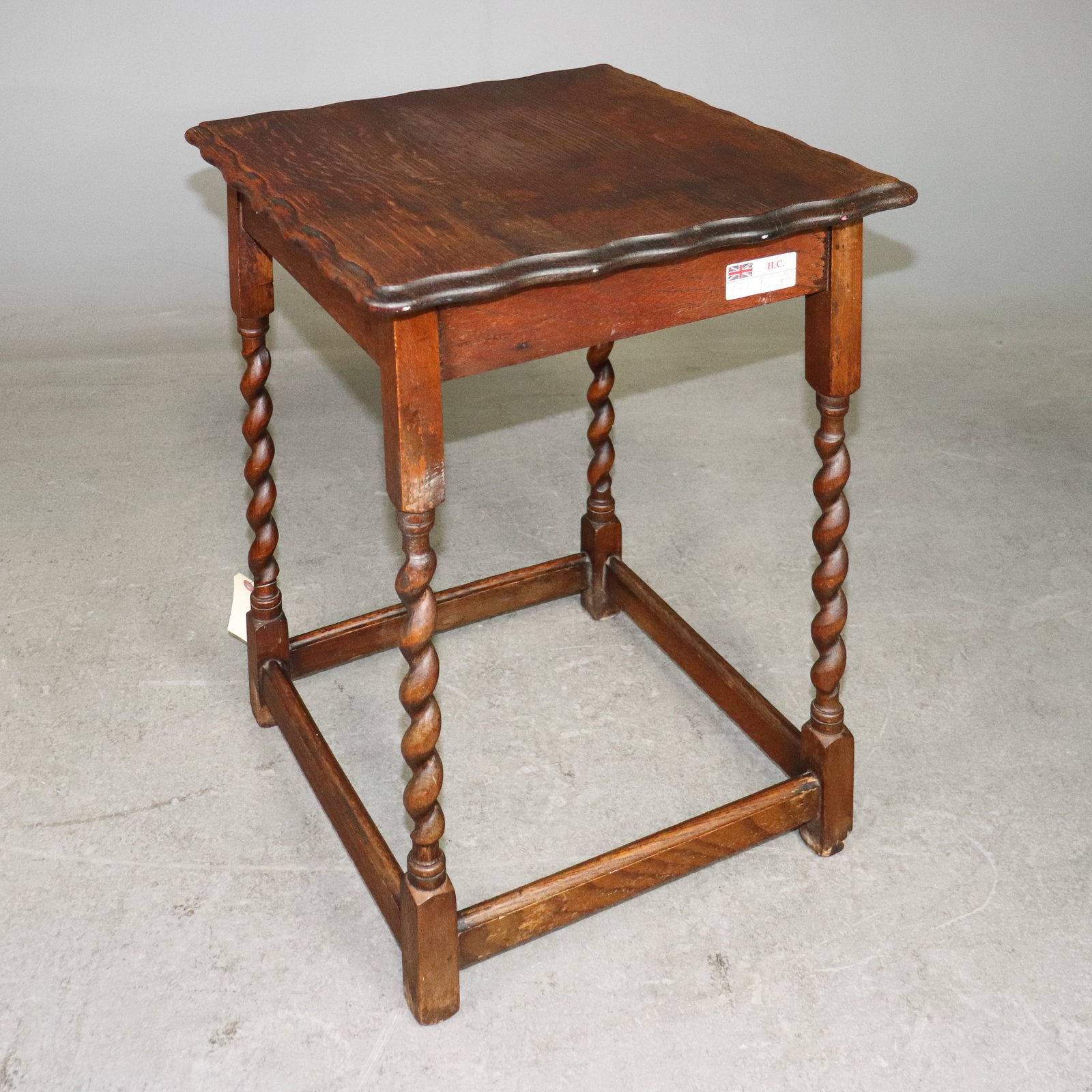 Oak Barley Twist Occasional Table With Drawer (1 of 4)