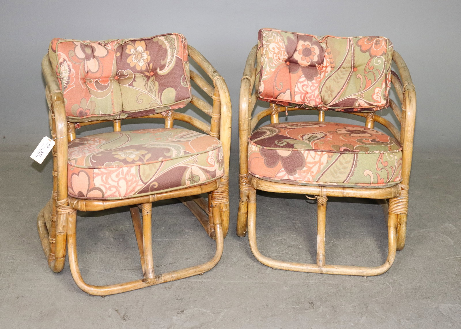 Pair Of Tikki Style Bamboo Arm Chairs (1 of 4)
