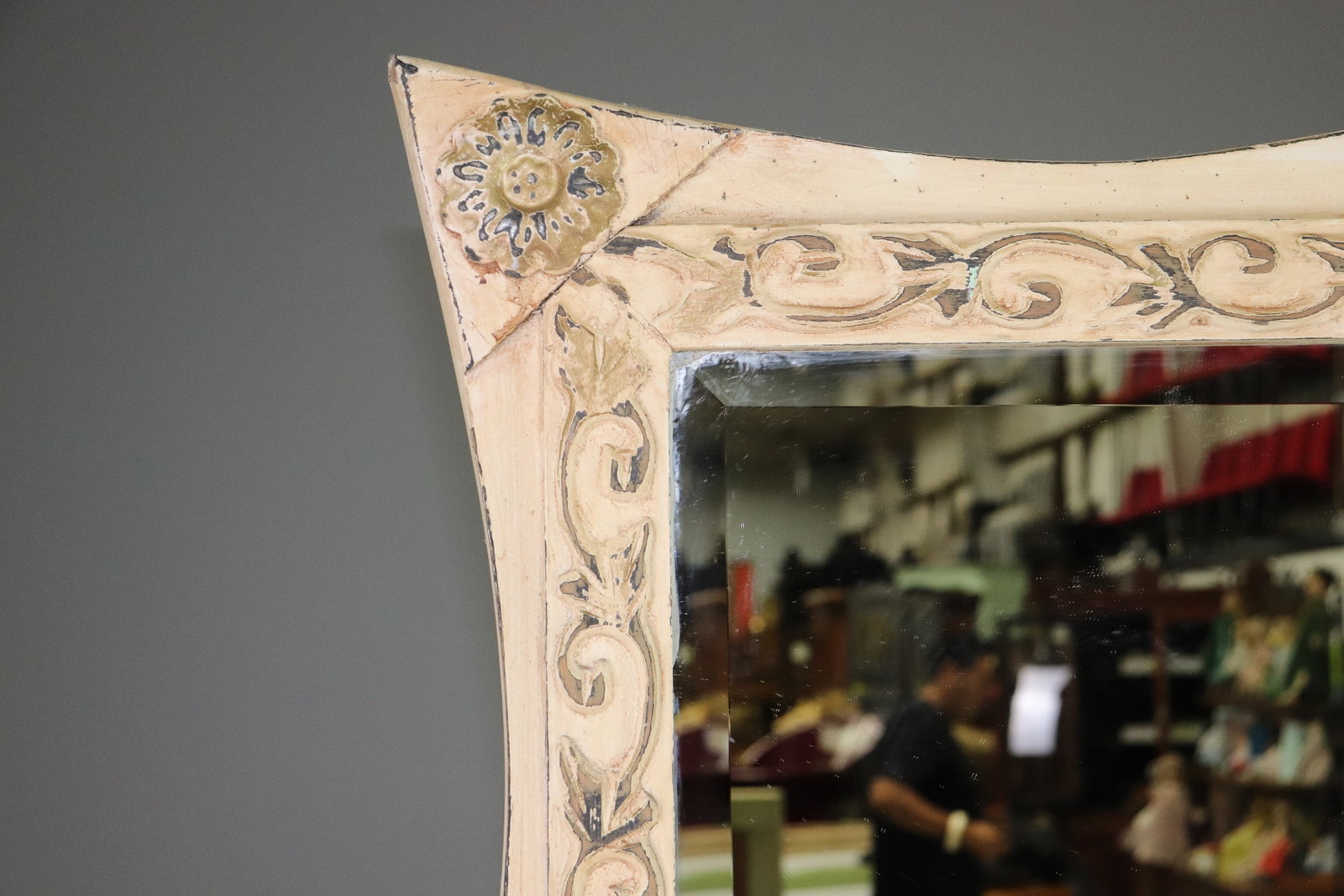 Large Painted Framed Beveled Mirror #2 - 2