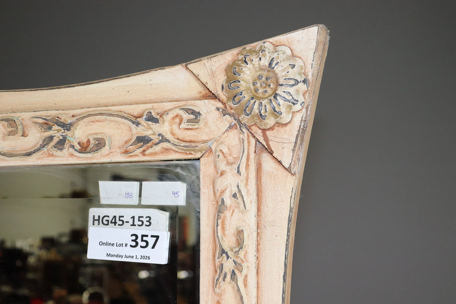 Large Painted Framed Beveled Mirror #2 - 3