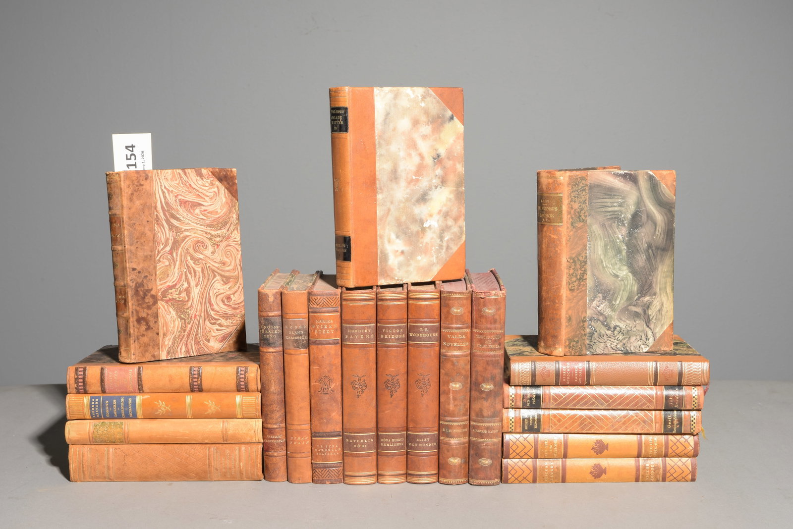20 Assorted Leather Bound European Books #1 (1 of 6)