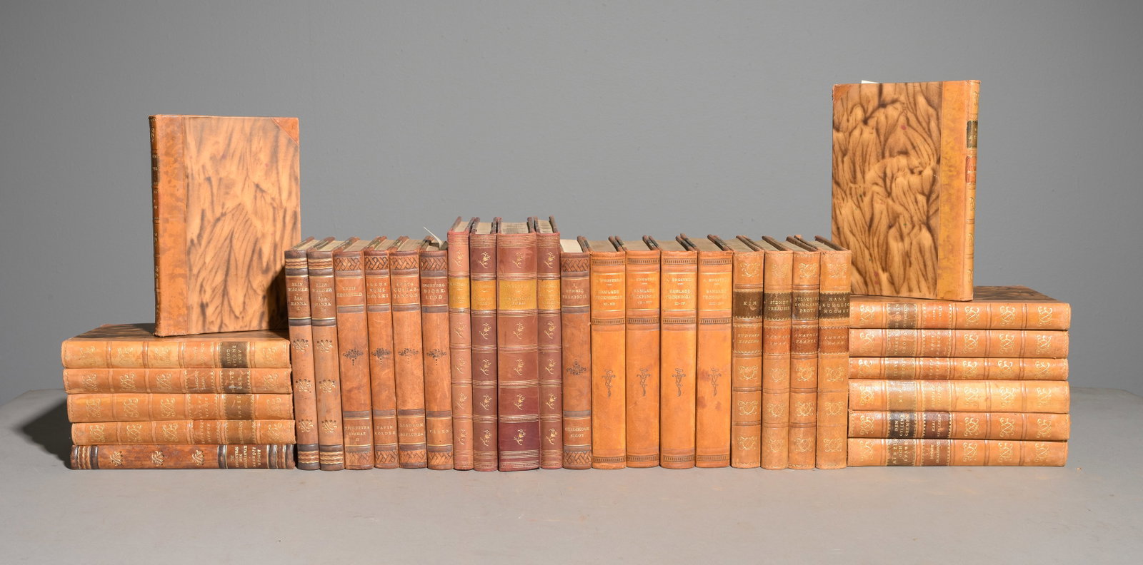 32 Assorted Leather Bound European Books (1 of 6)