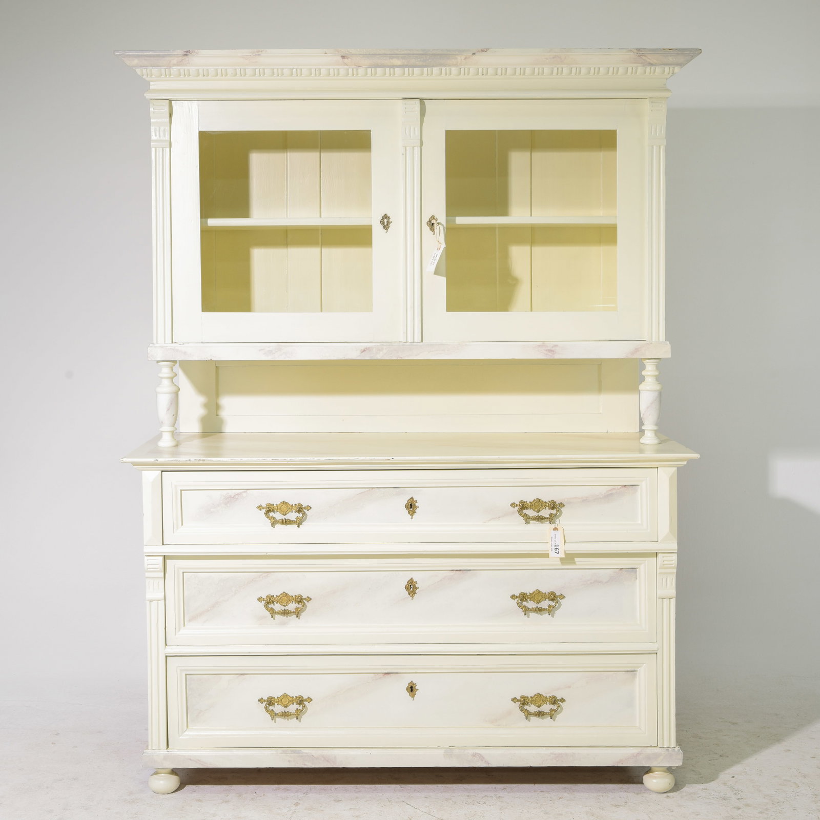 Danish White Painted Double Buffet / Cupboard (1 of 8)
