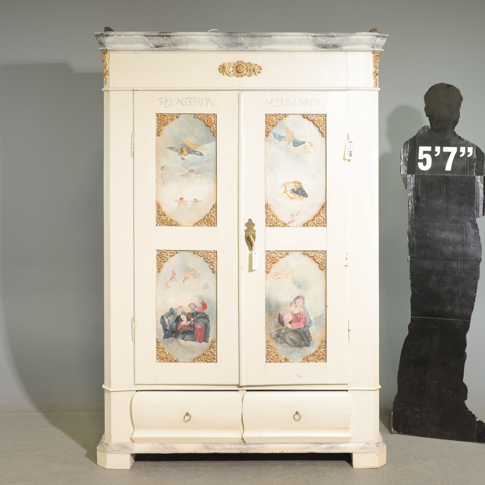 Danish White Painted Double Door Cabinet (1 of 9)