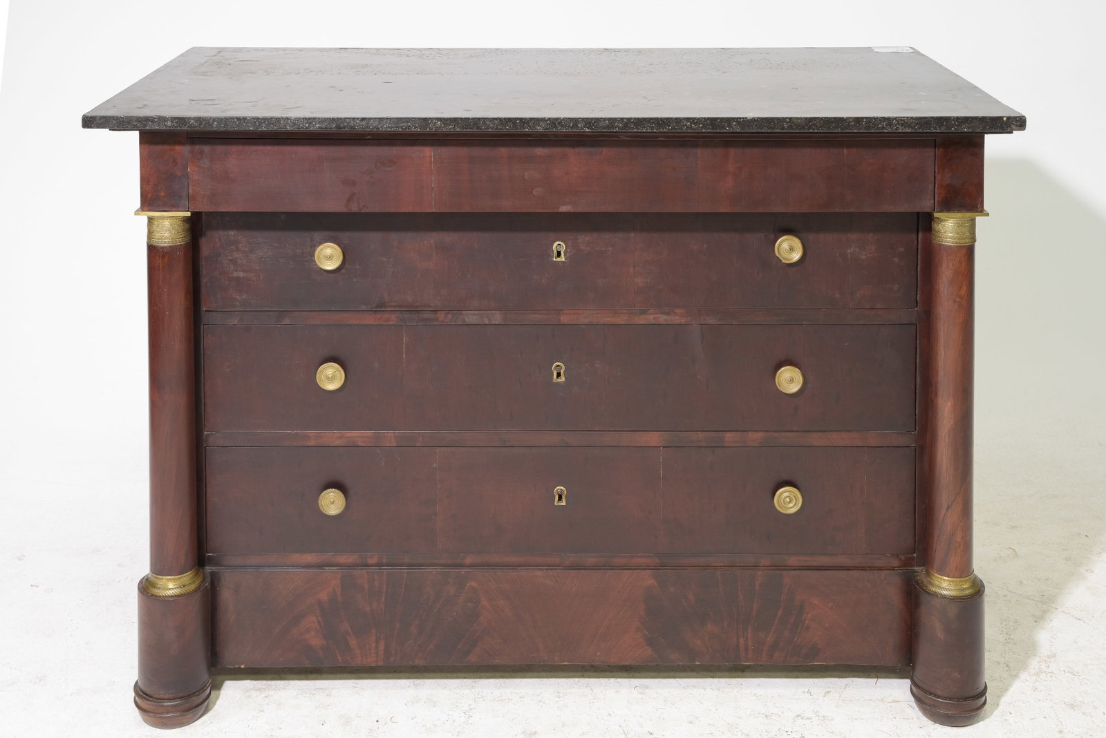 Empire Style Marble Top Mahogany Chest (1 of 7)
