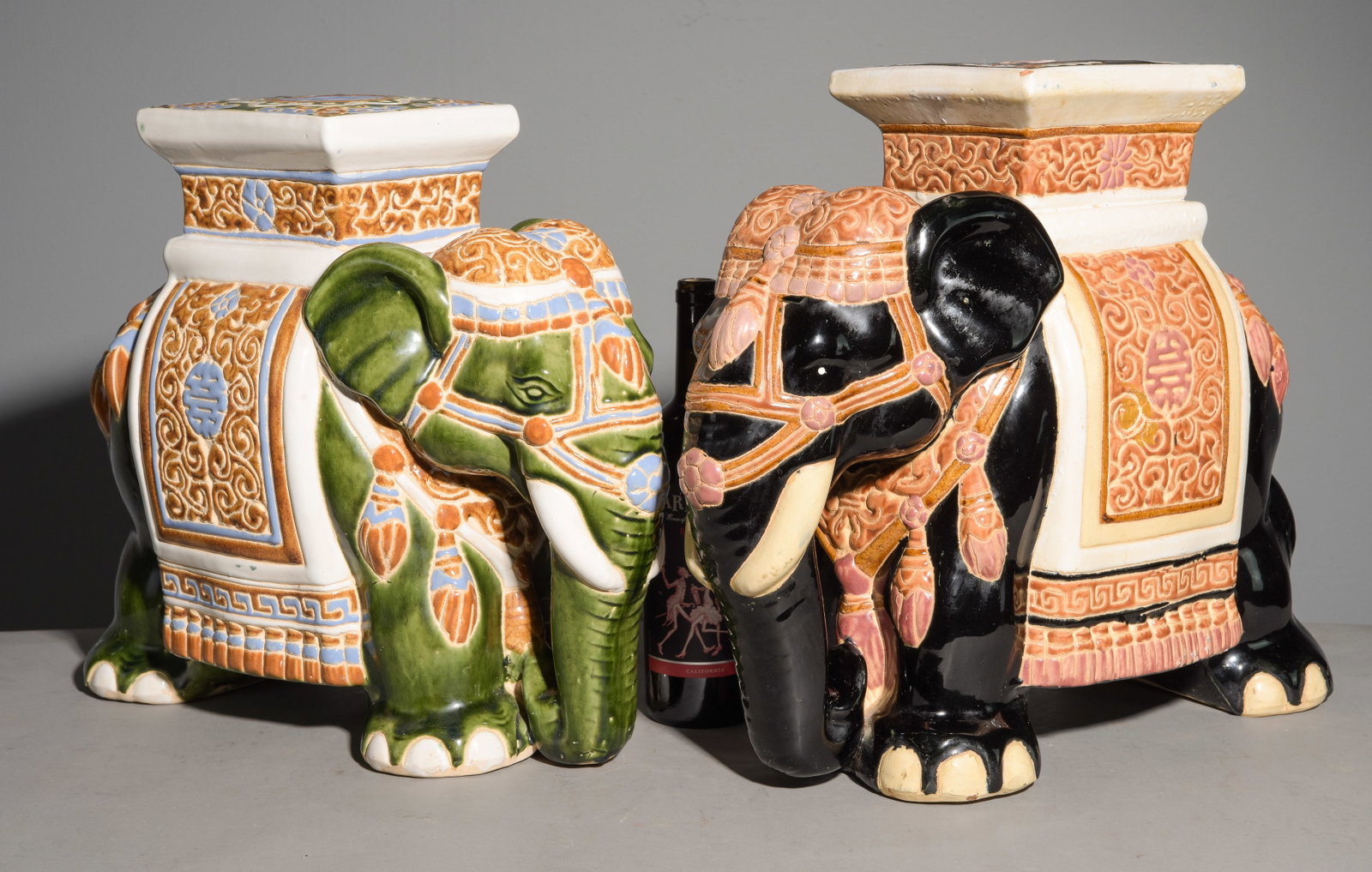 Two Elephant Garden Stools / Plant Stands (1 of 5)