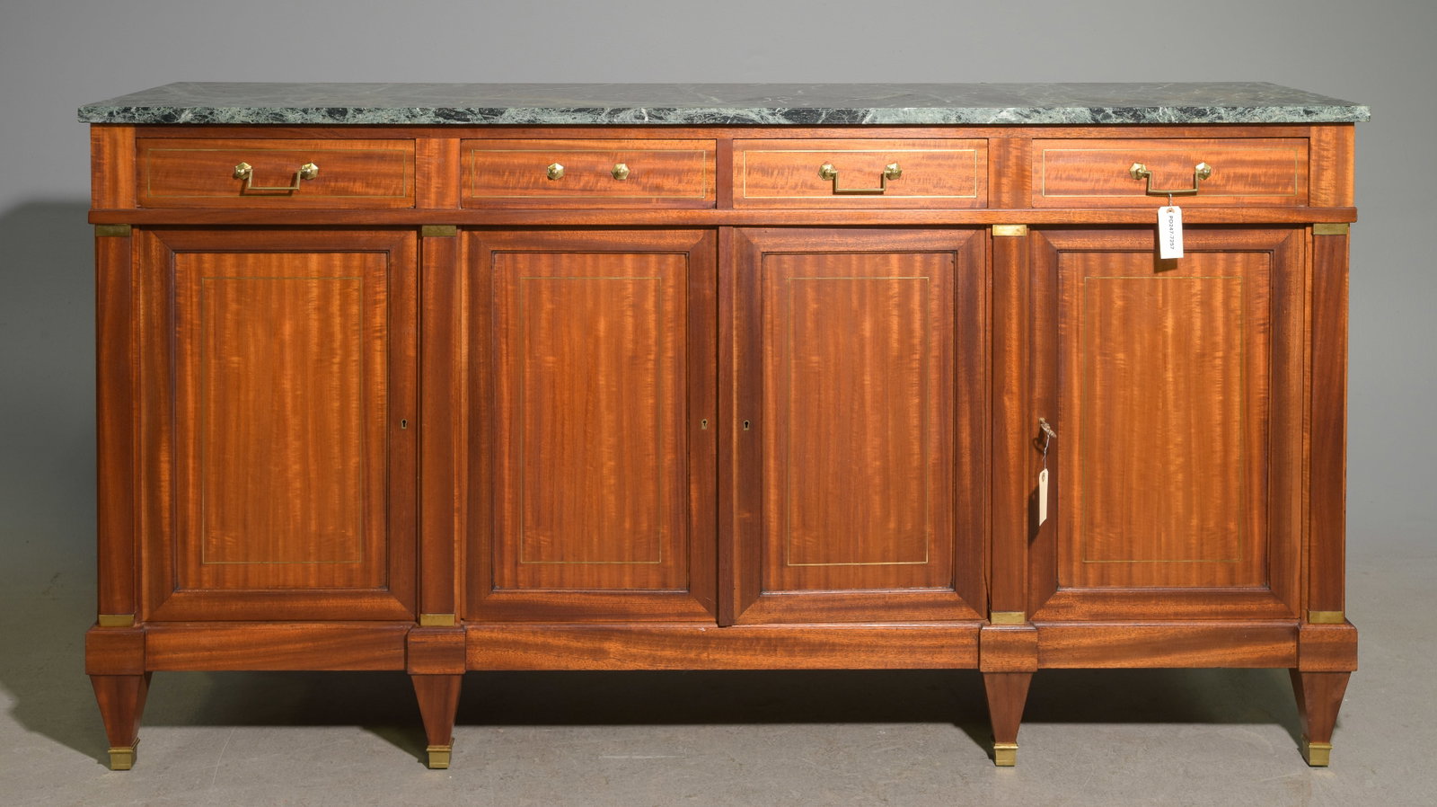 Louis XVI Style Green Marble Top Sideboard (1 of 7)