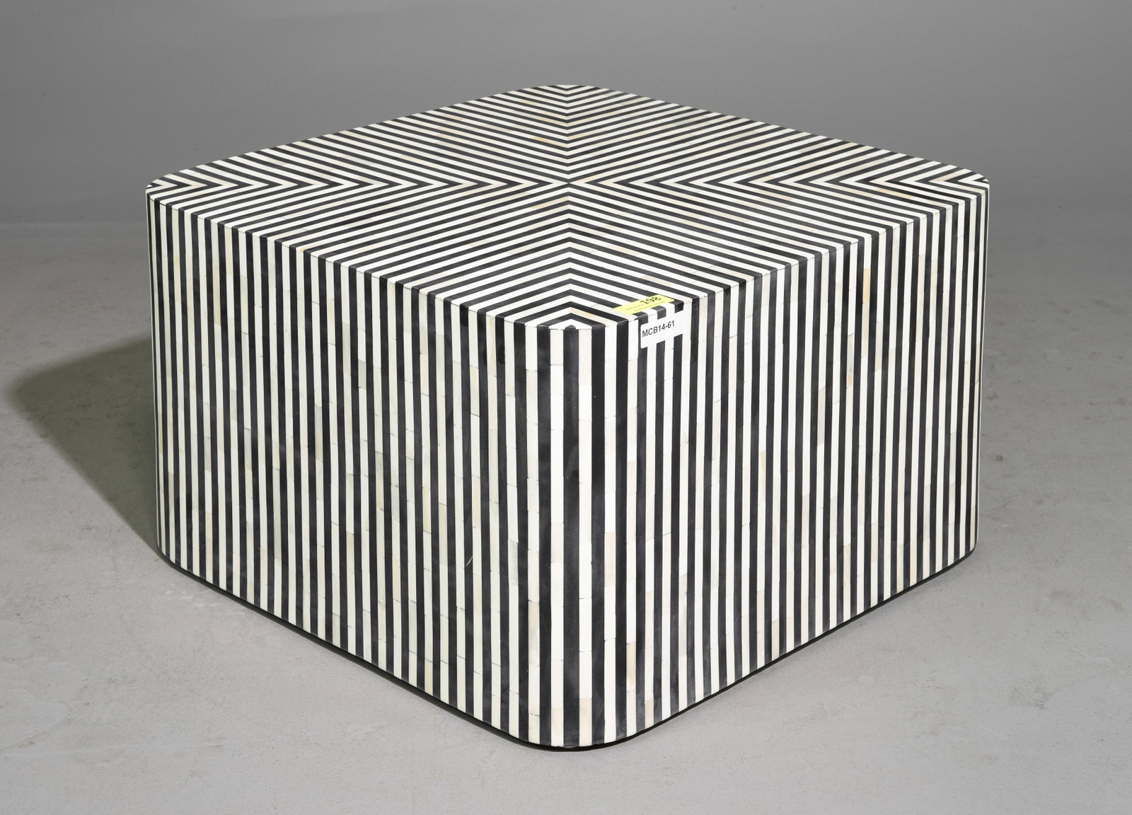 Modernist Black & White Bone Inlaid Coffee Table (1 of 4)