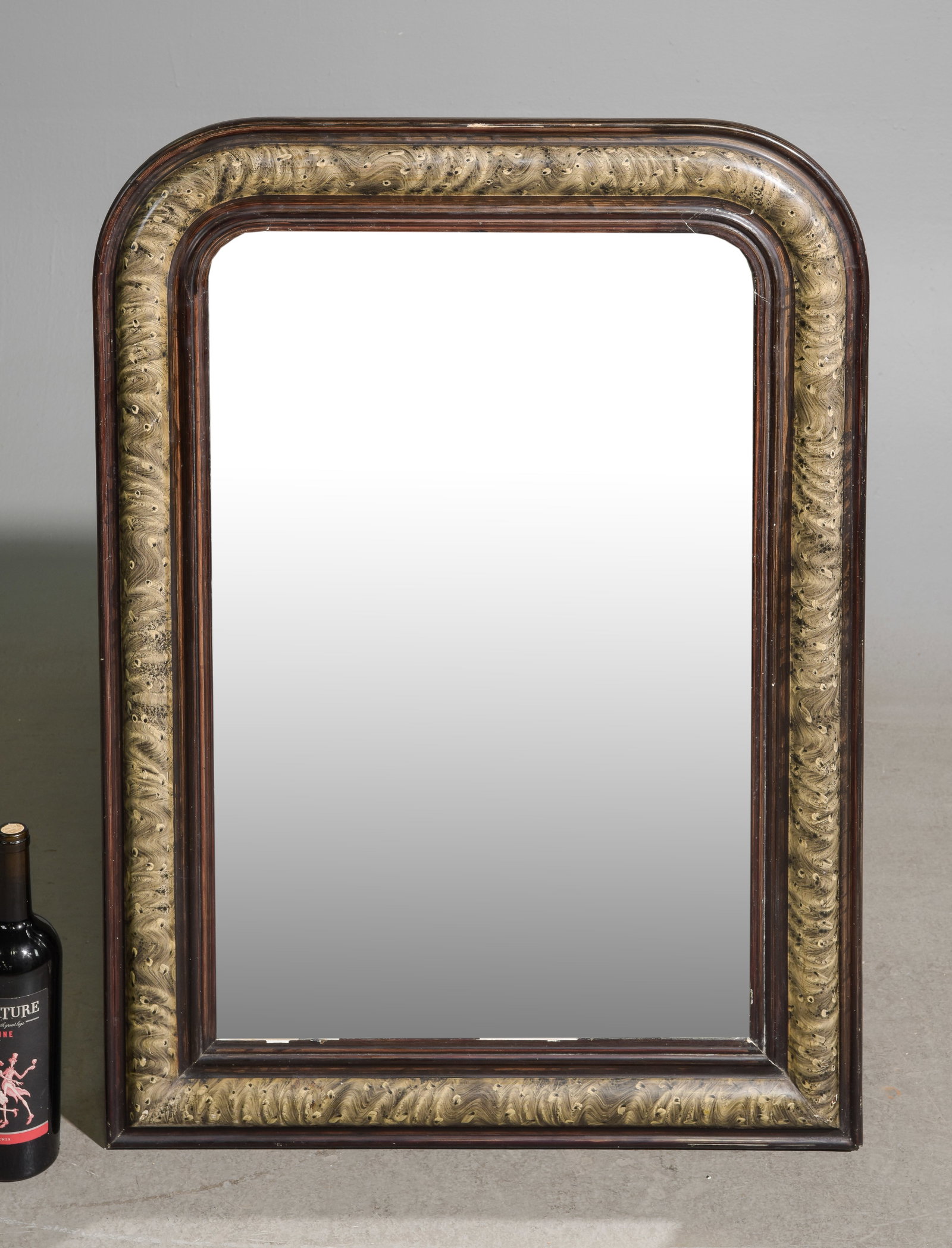 Louis Philippe Style Black Framed Mirror (1 of 2)