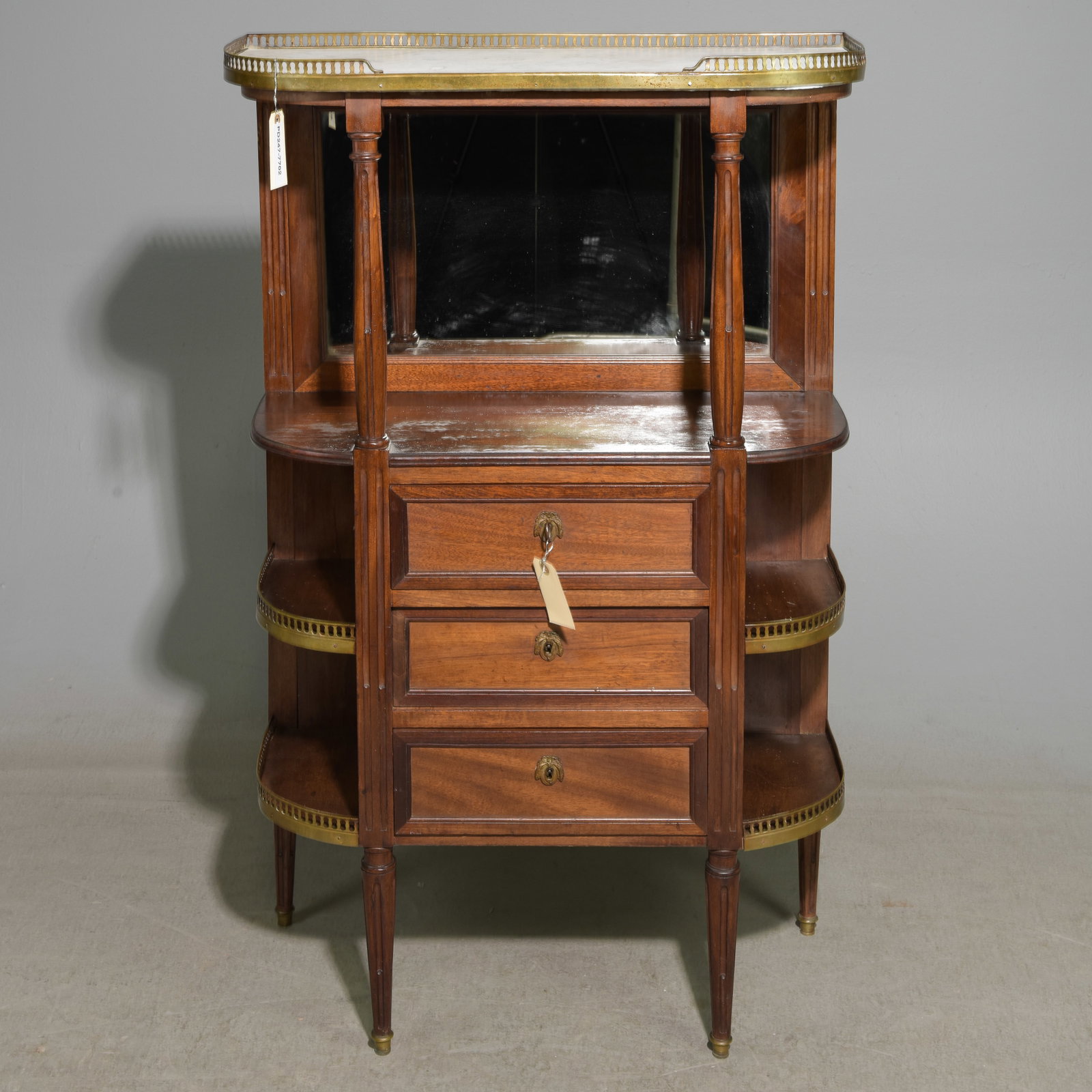 Louis XVI Style White Marble Top Etagere (1 of 4)